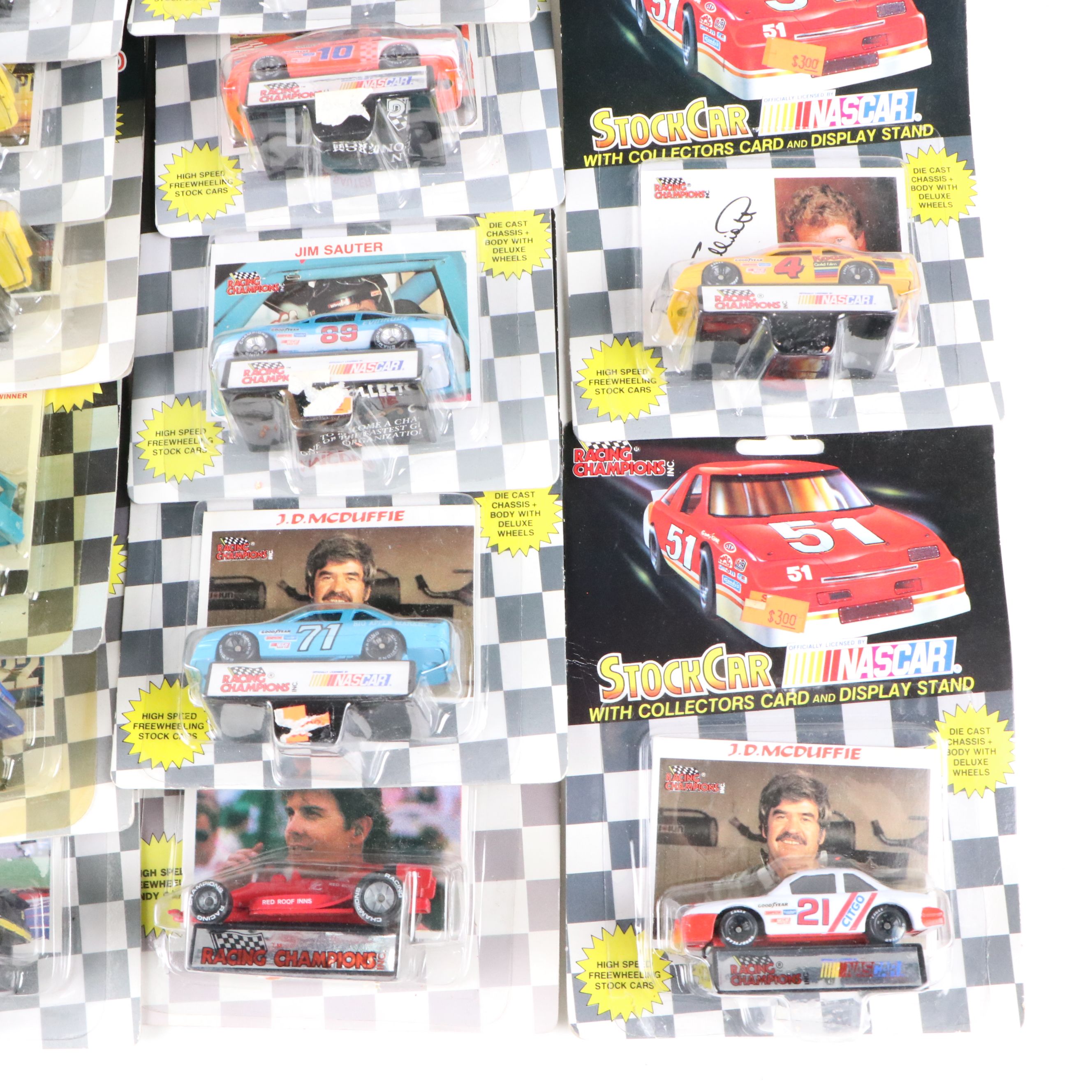 NASCAR "Stock Car" Racing Champions Diecast Race Cars with Collectors Cards