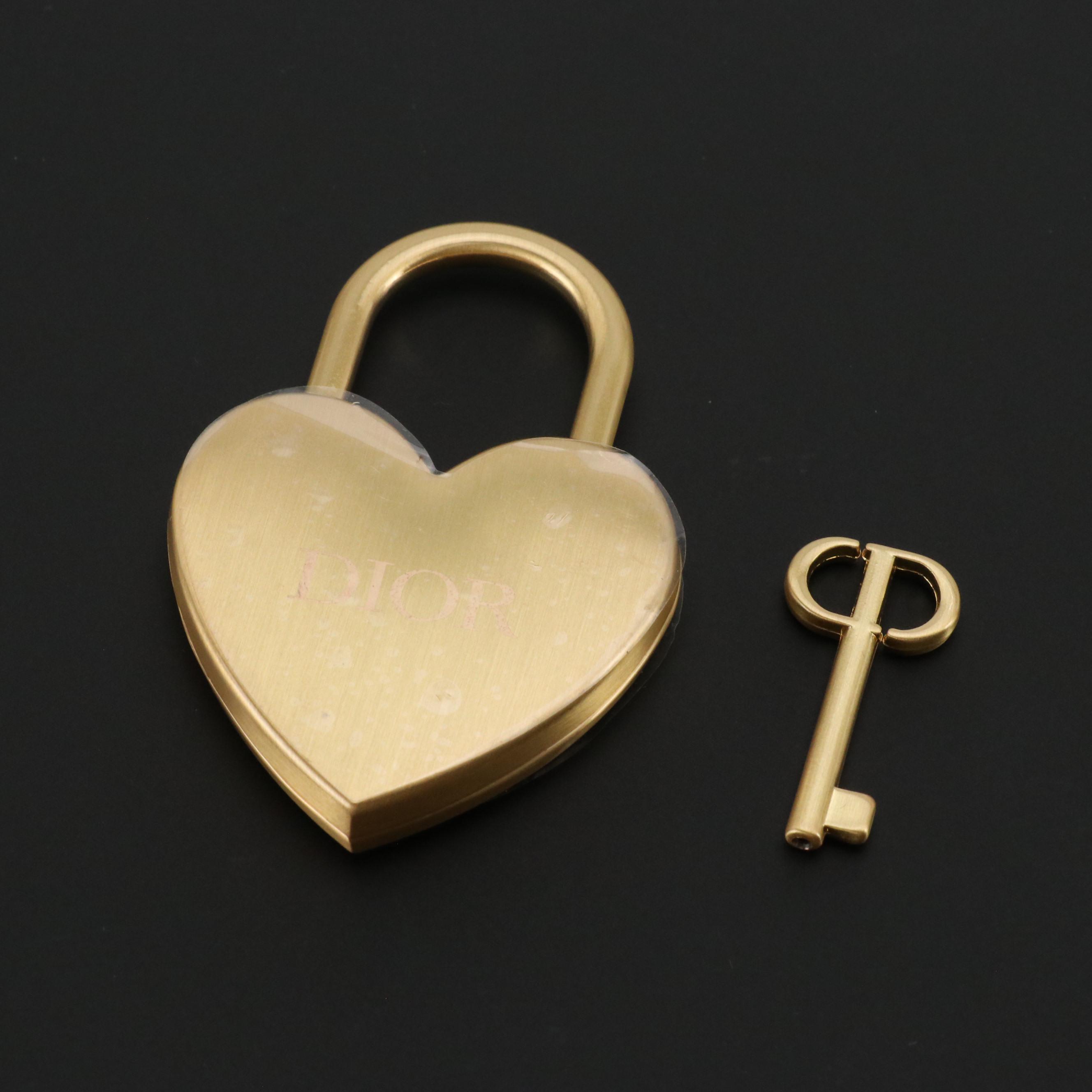 Christian Dior Limited Edition Heart Padlock and Key with Gift Box