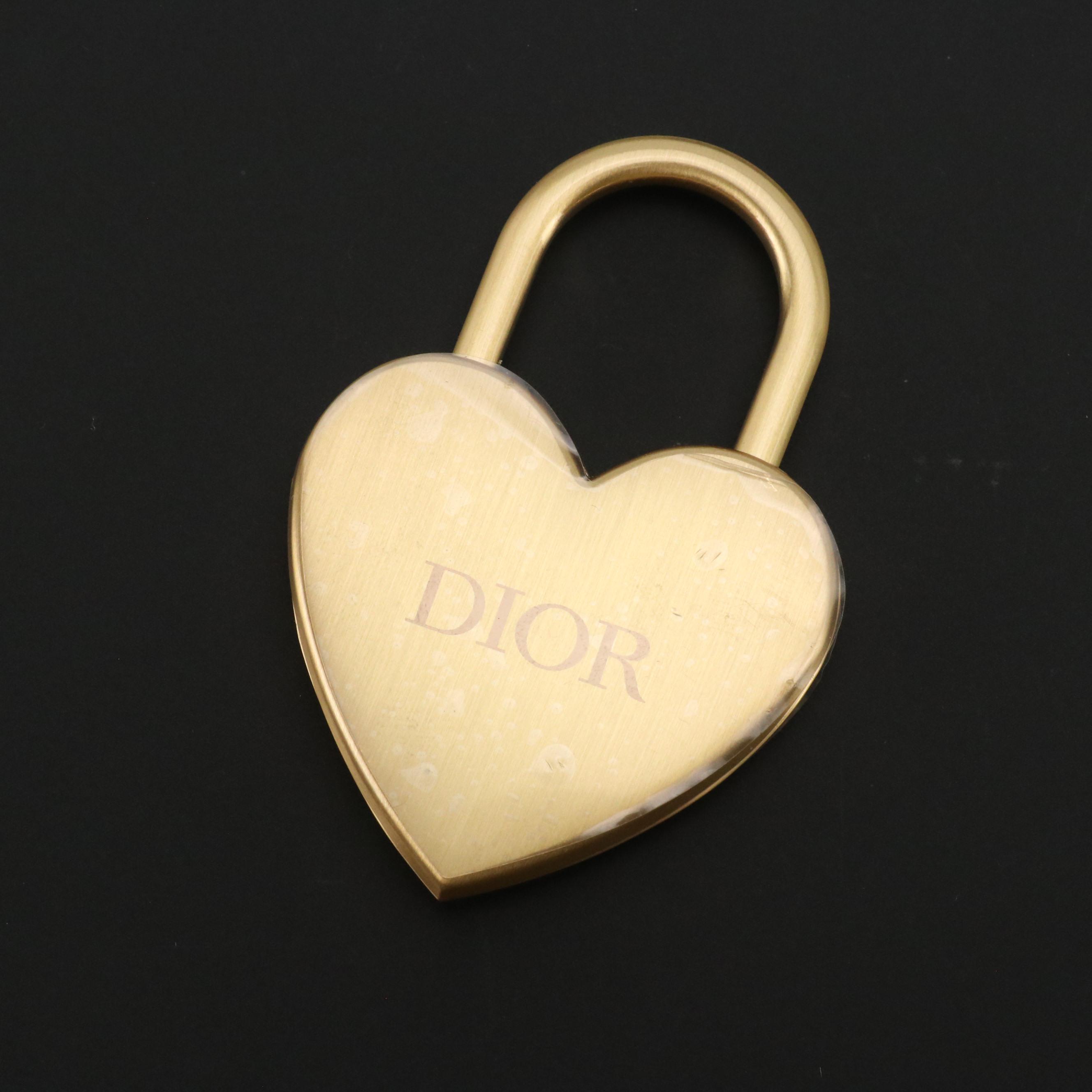 Christian Dior Limited Edition Heart Padlock and Key with Gift Box