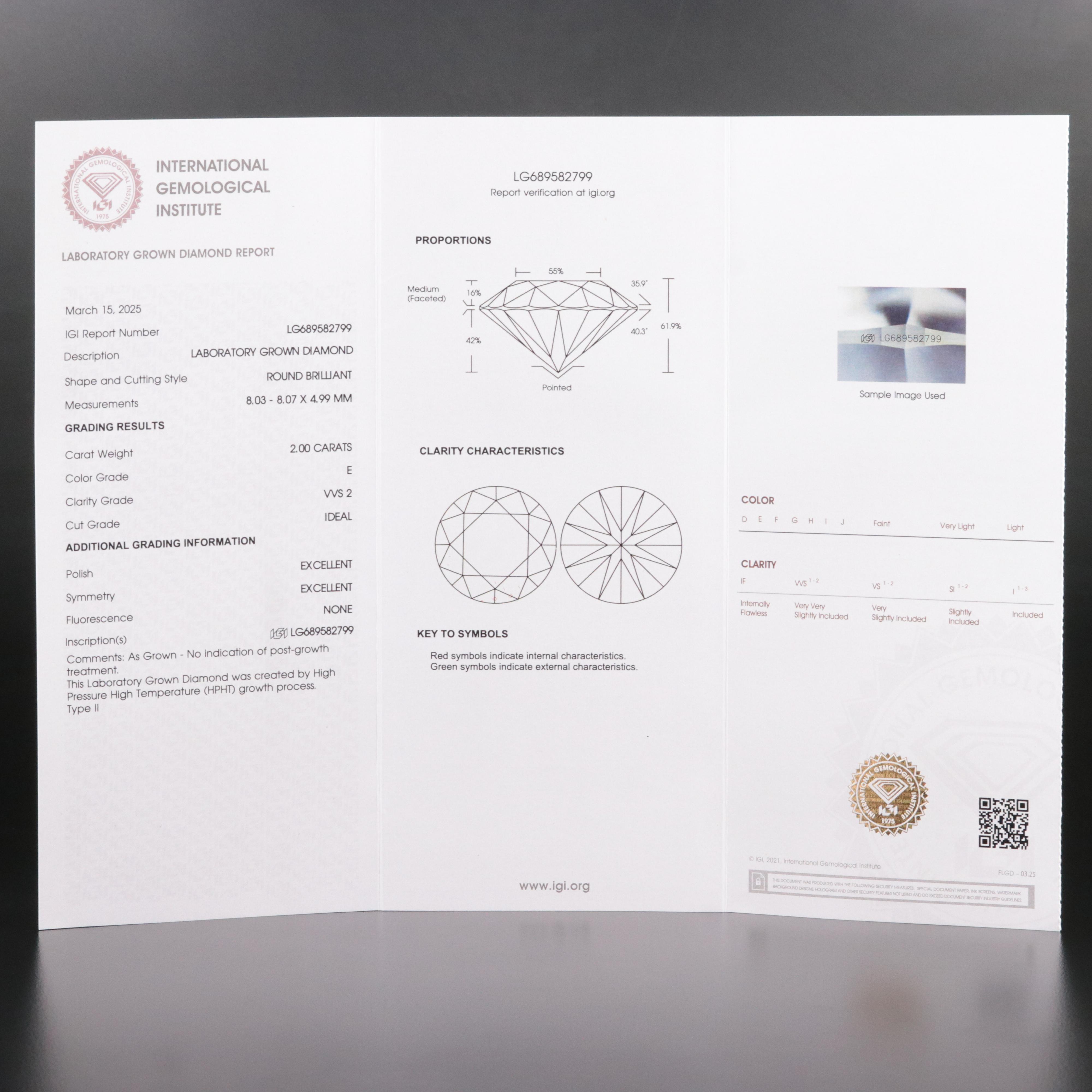 Platinum 4.00 CTW Lab Grown Diamond Solitaire Stud Earrings With IGI Reports