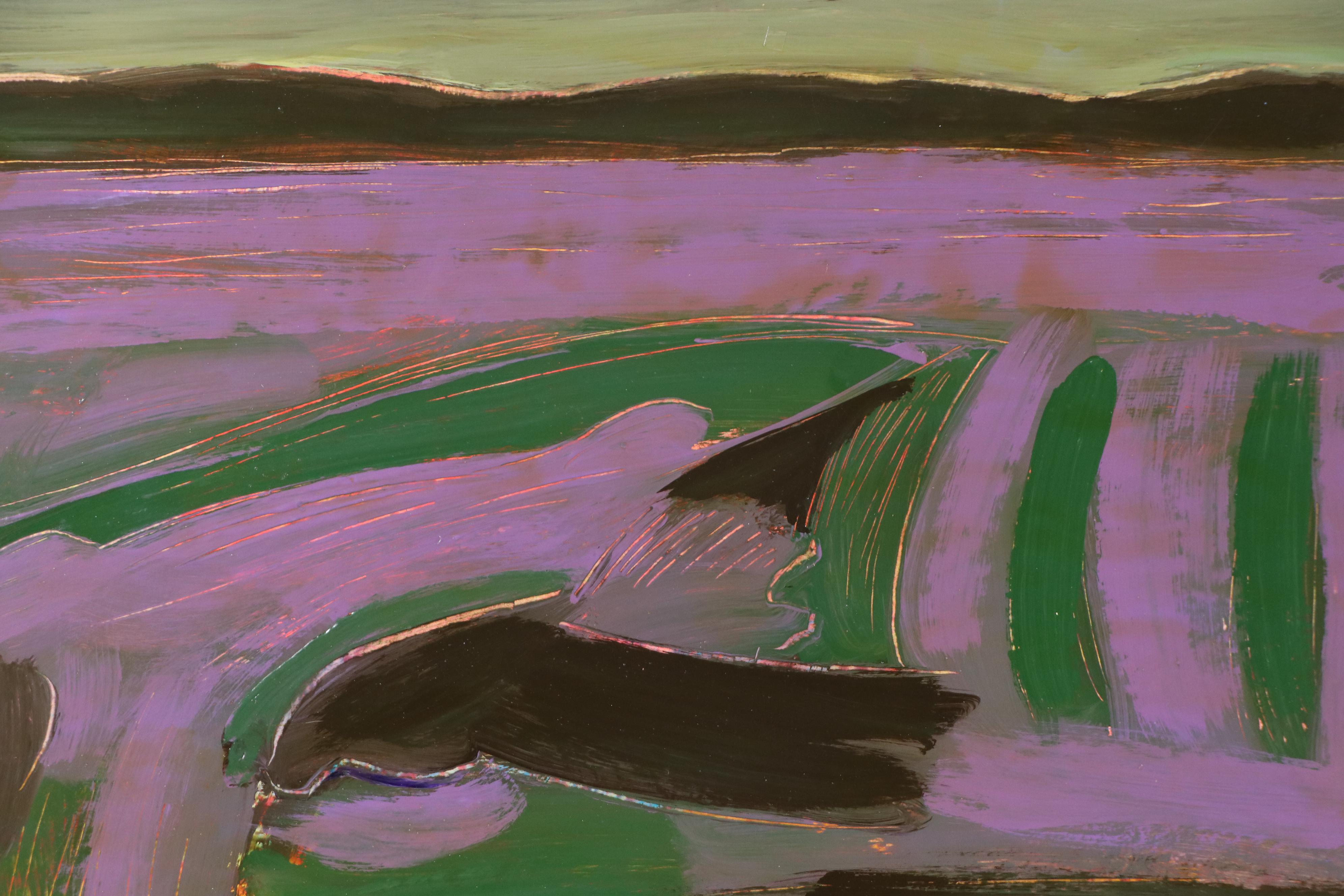 Harry Hilson Abstract Acrylic Painting, Late 20th Century