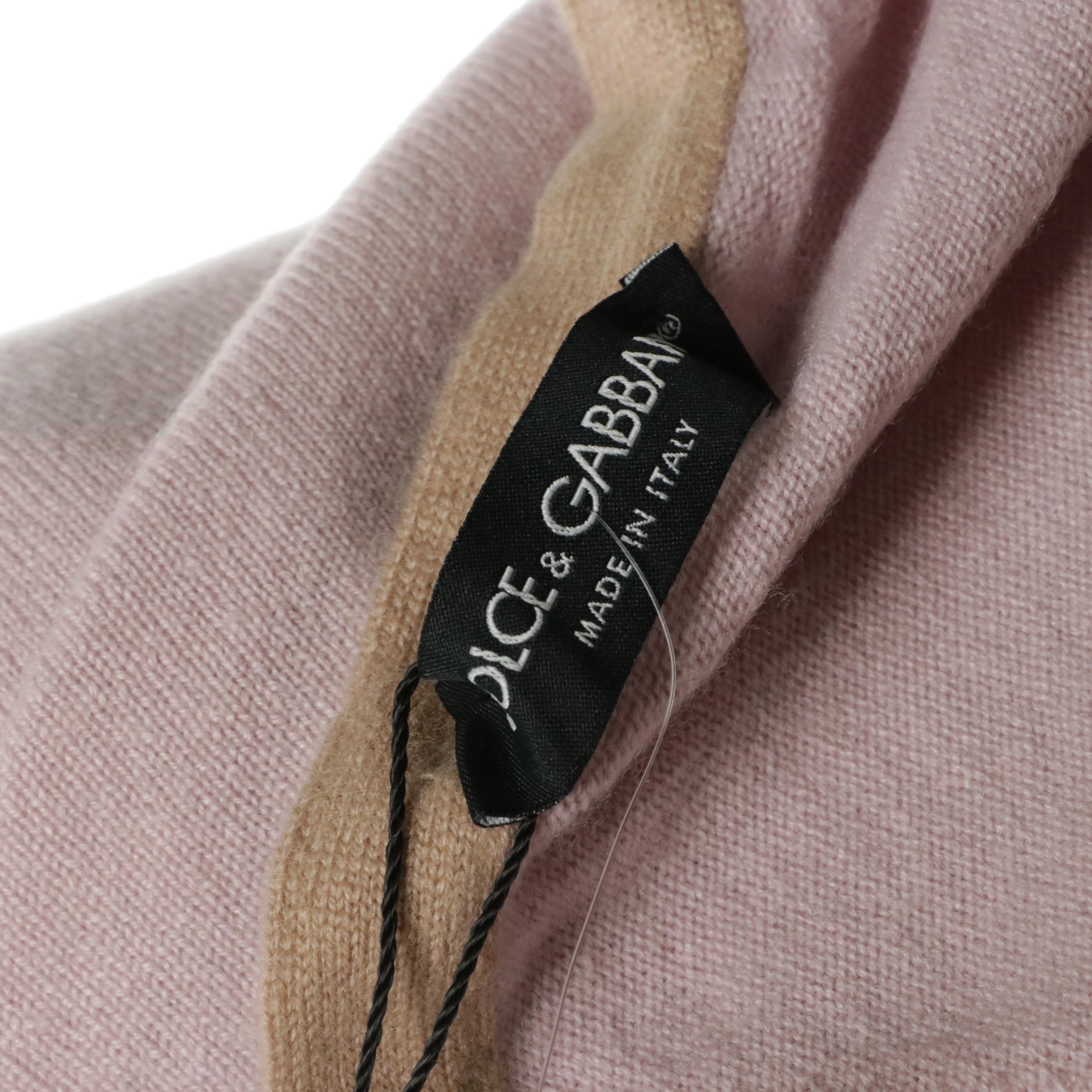 Dolce & Gabbana Lilac Cashmere Cardigan Sweater Floral Brooch Detail with Tags