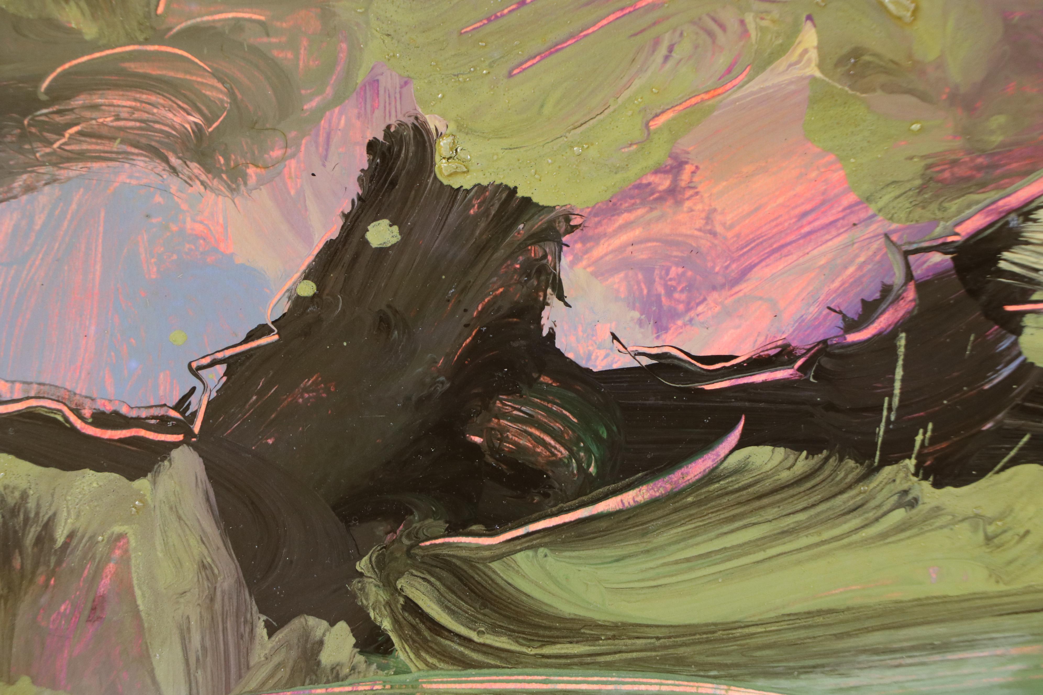 Harry Hilson Abstract Acrylic Painting, Late 20th Century