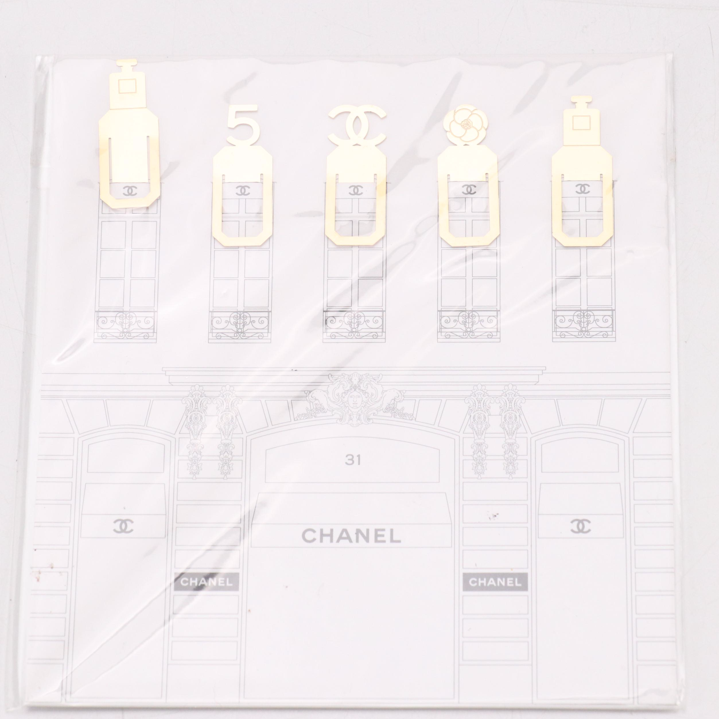 Chanel Bookmarks, No.5 Perfume Figurine, Black and White Candles, Folders & More