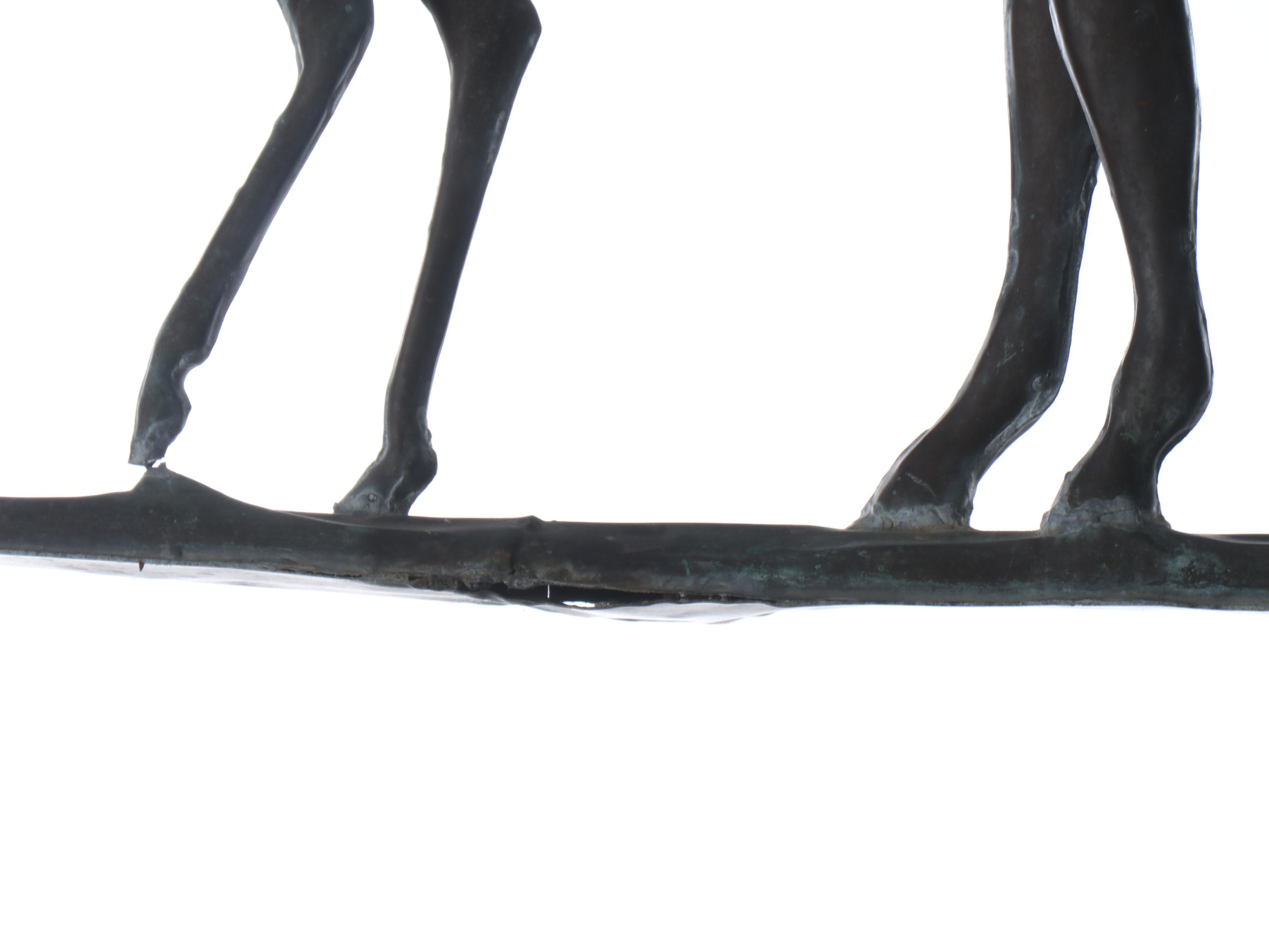 John Garrett Thew Patinated Copper Mare and Foal Weather Vane, 1988