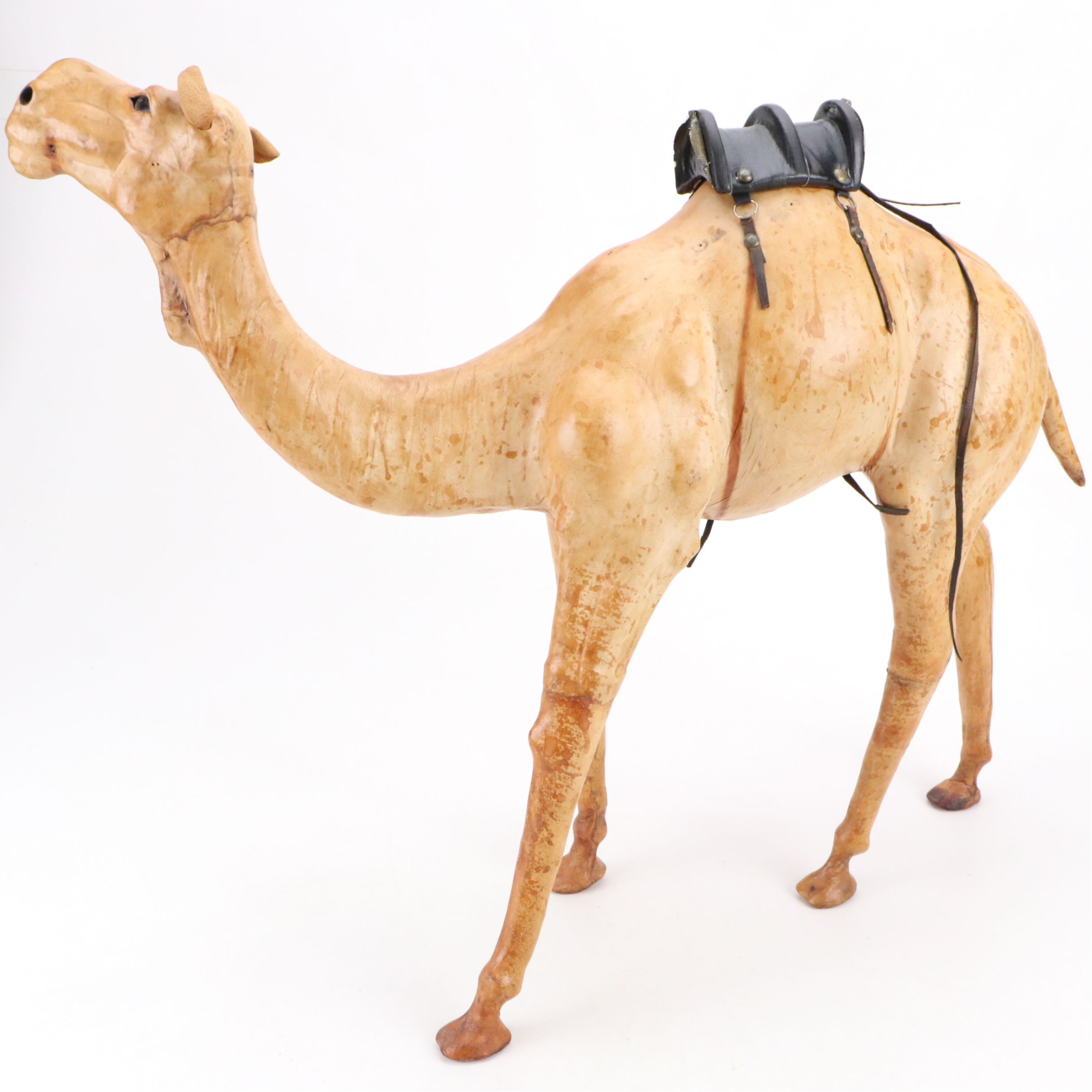 Wrapped Leather Camel with Saddle