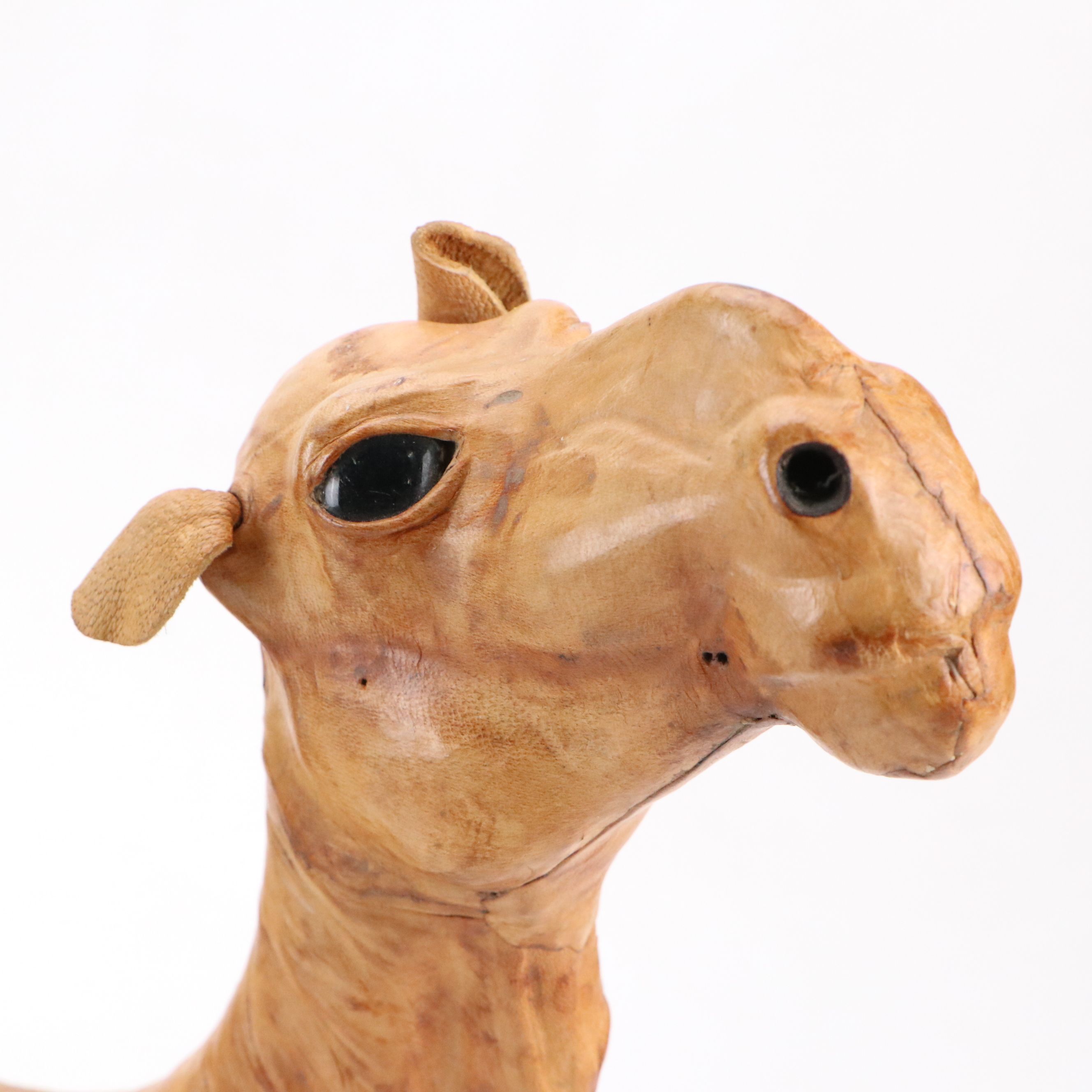 Wrapped Leather Camel with Saddle