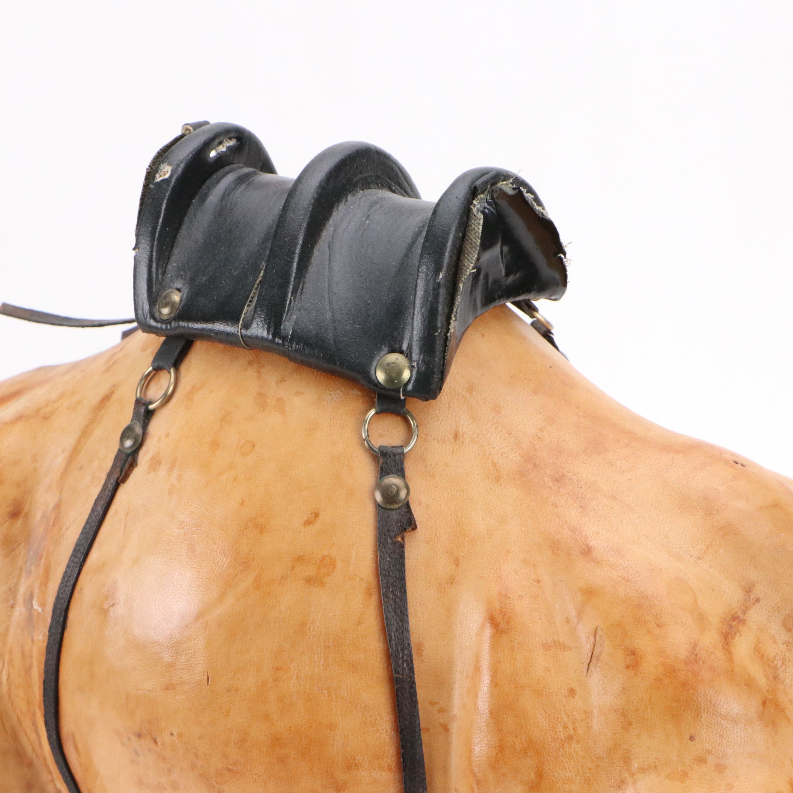 Wrapped Leather Camel with Saddle