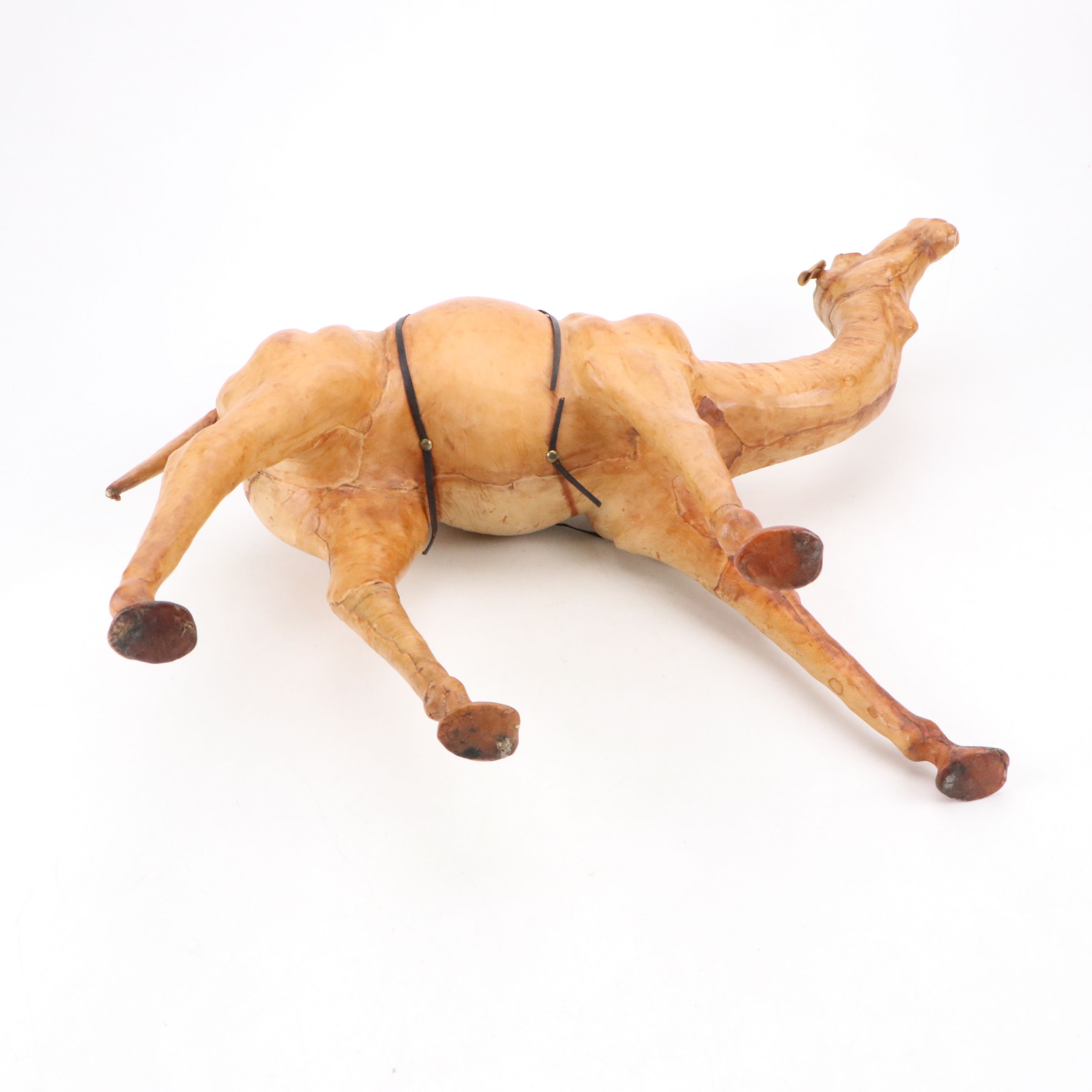 Wrapped Leather Camel with Saddle