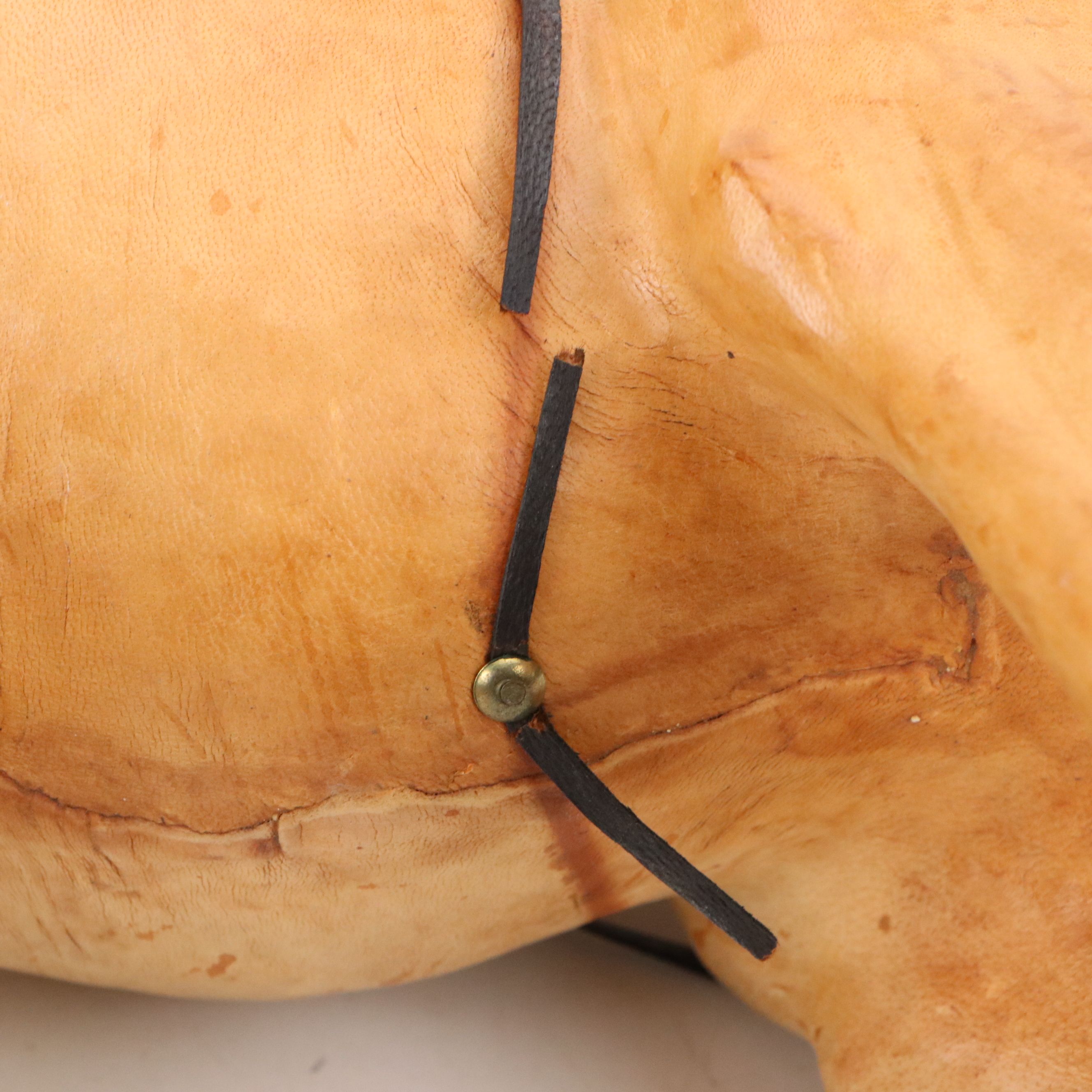 Wrapped Leather Camel with Saddle