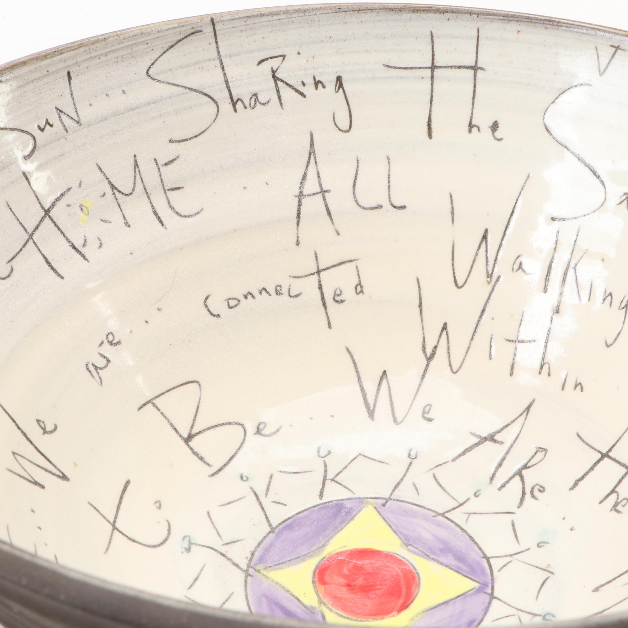 Blessed Be We Wheel Thrown Pottery Bowl