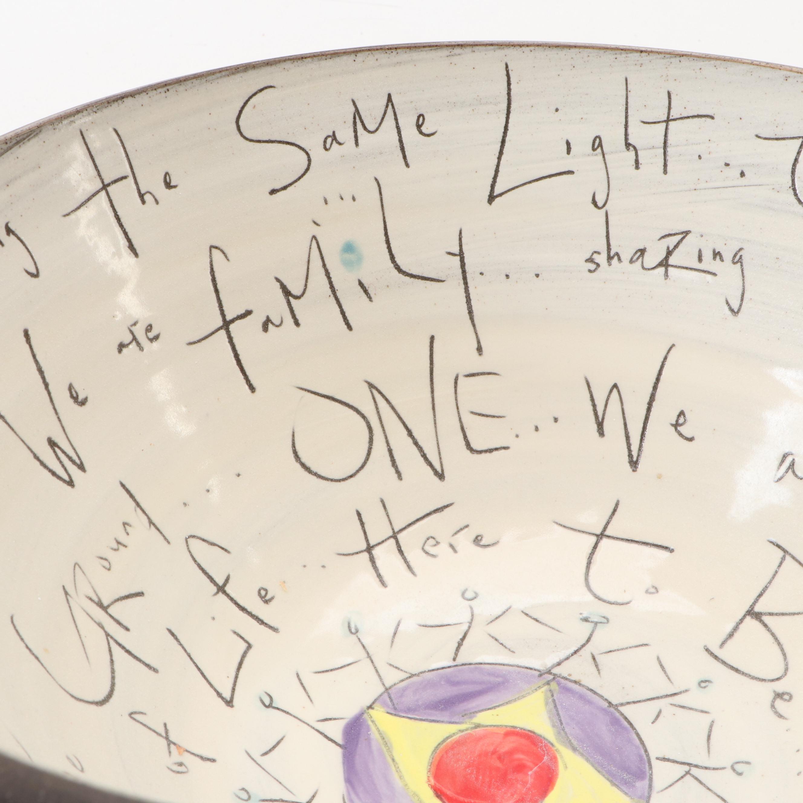 Blessed Be We Wheel Thrown Pottery Bowl