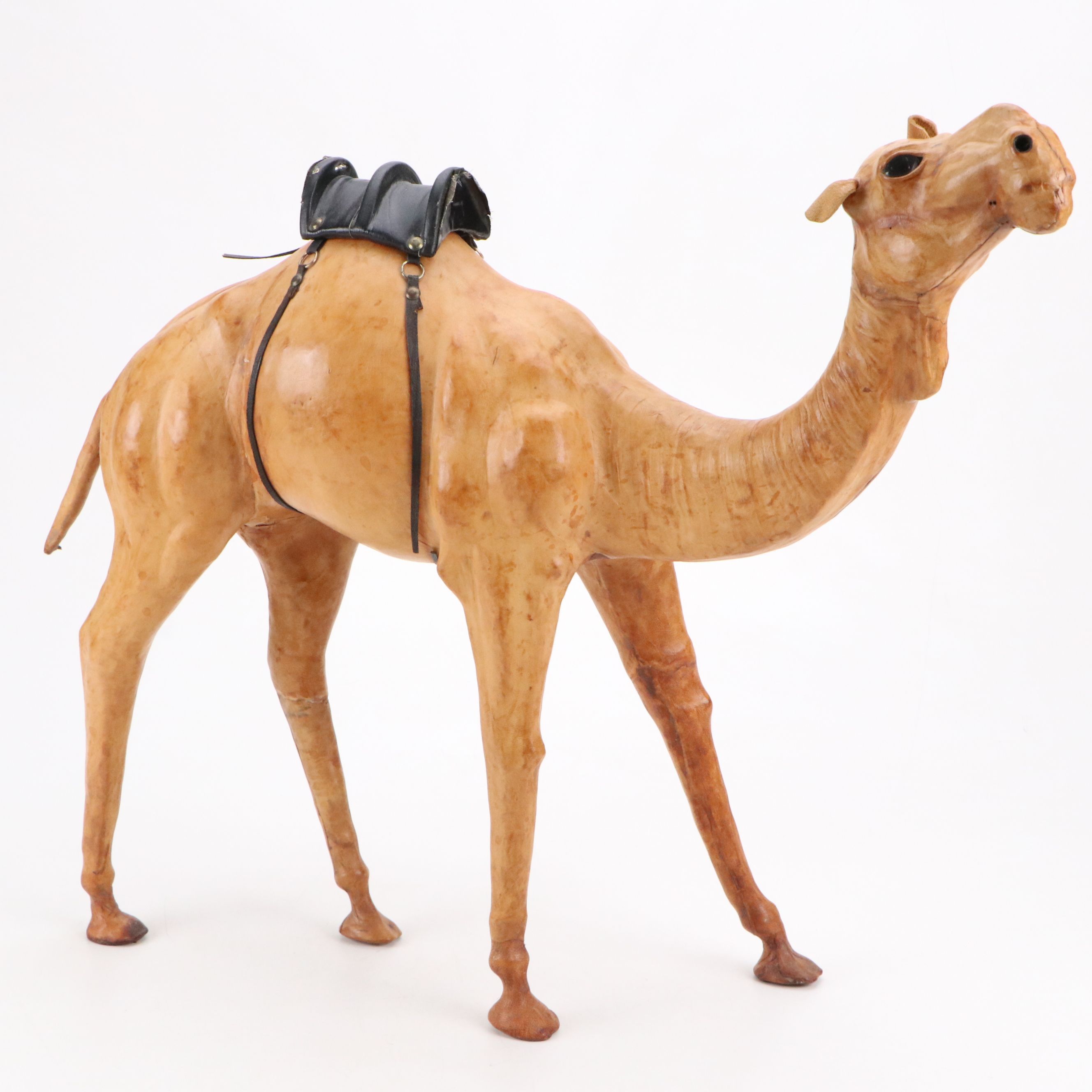 Wrapped Leather Camel with Saddle