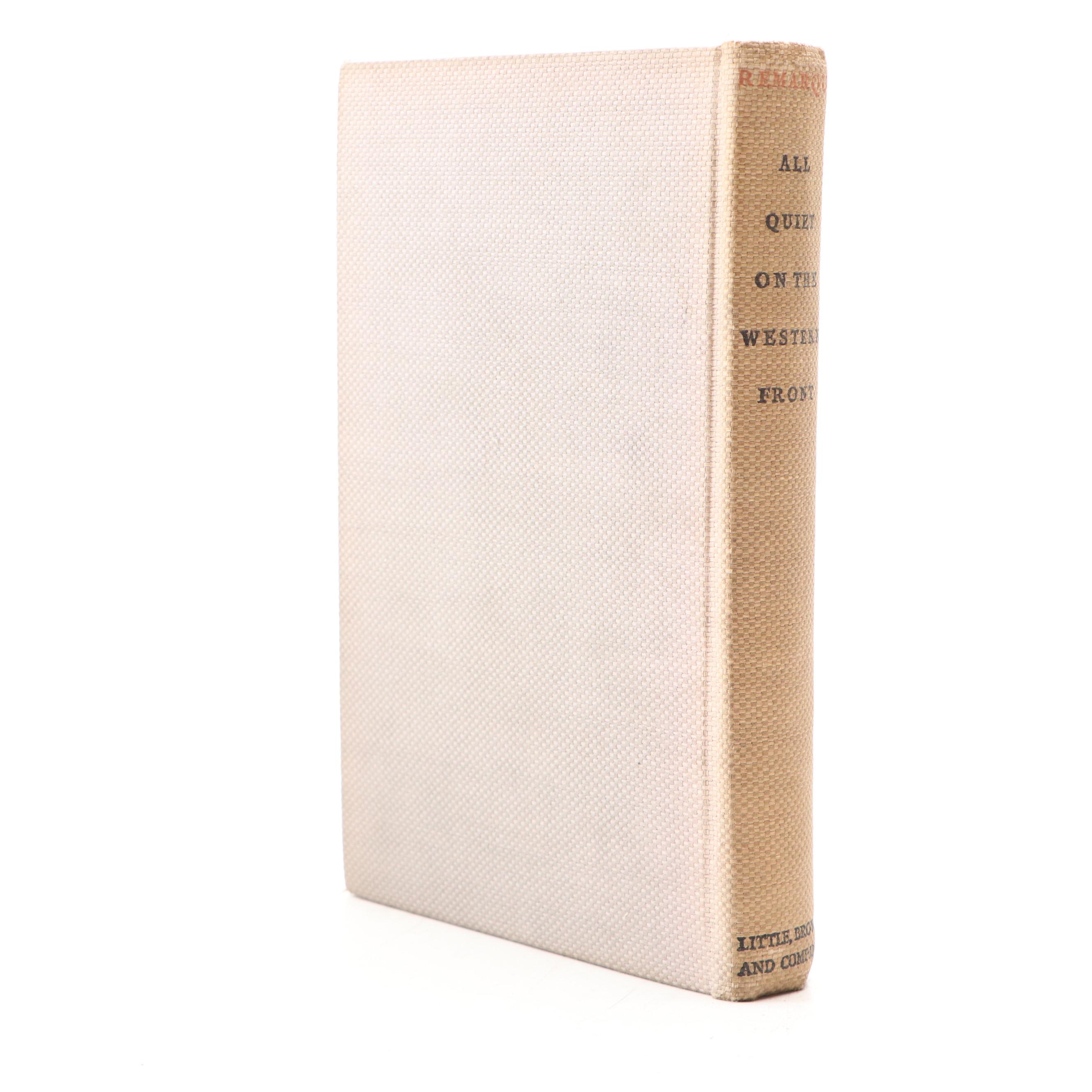 Early American Printing "All Quiet on the Western Front" by Erich Maria Remarque