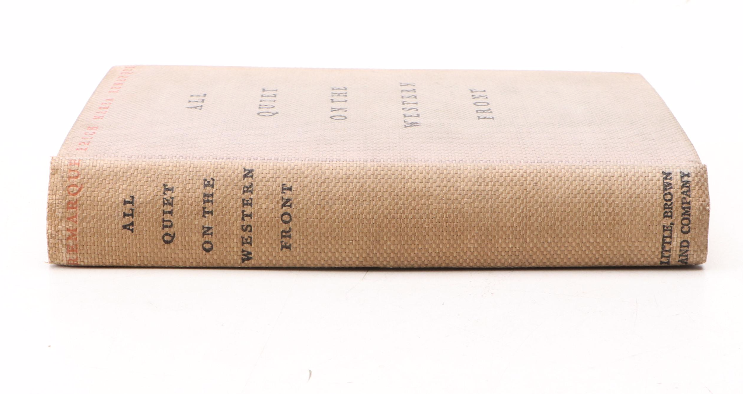 Early American Printing "All Quiet on the Western Front" by Erich Maria Remarque
