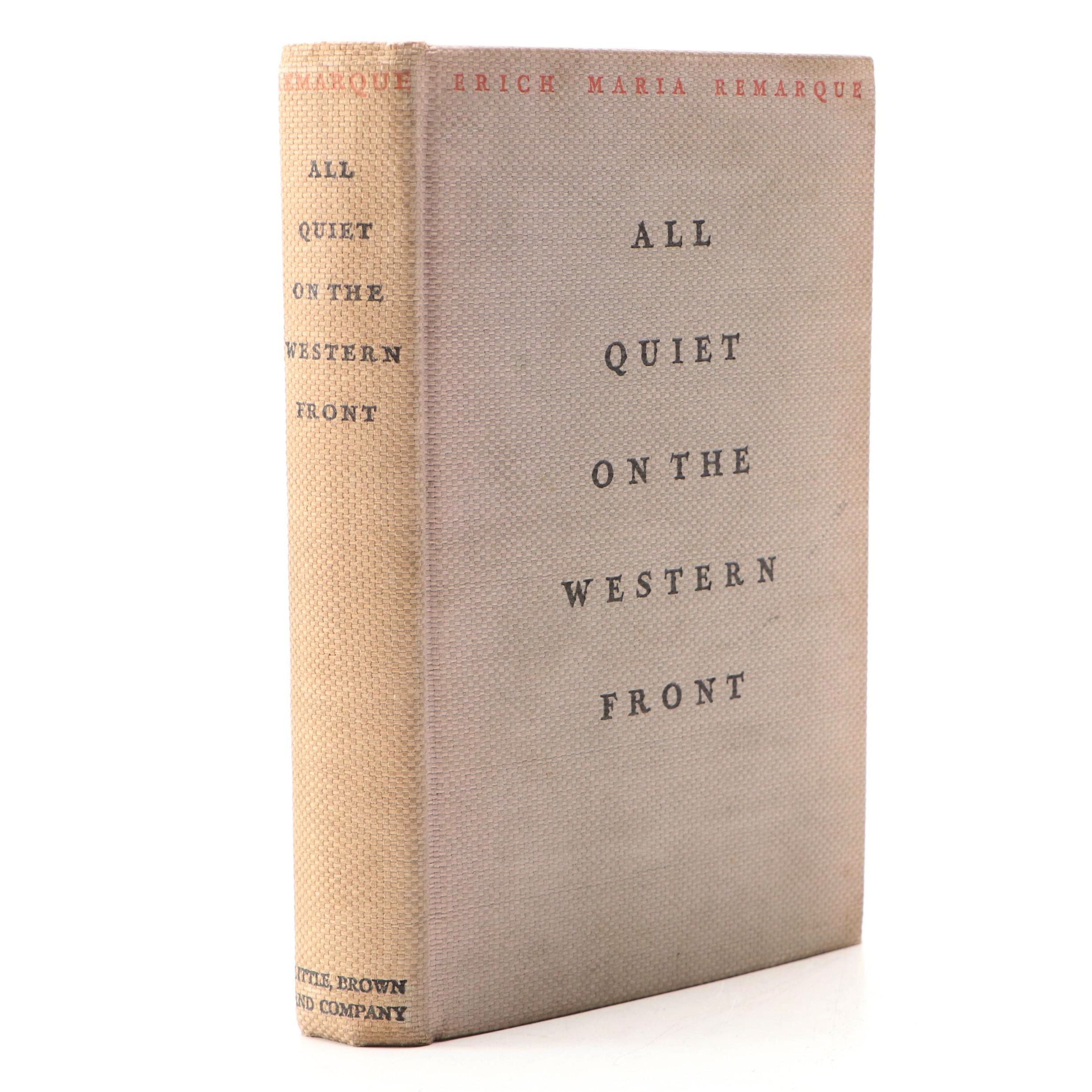 Early American Printing "All Quiet on the Western Front" by Erich Maria Remarque