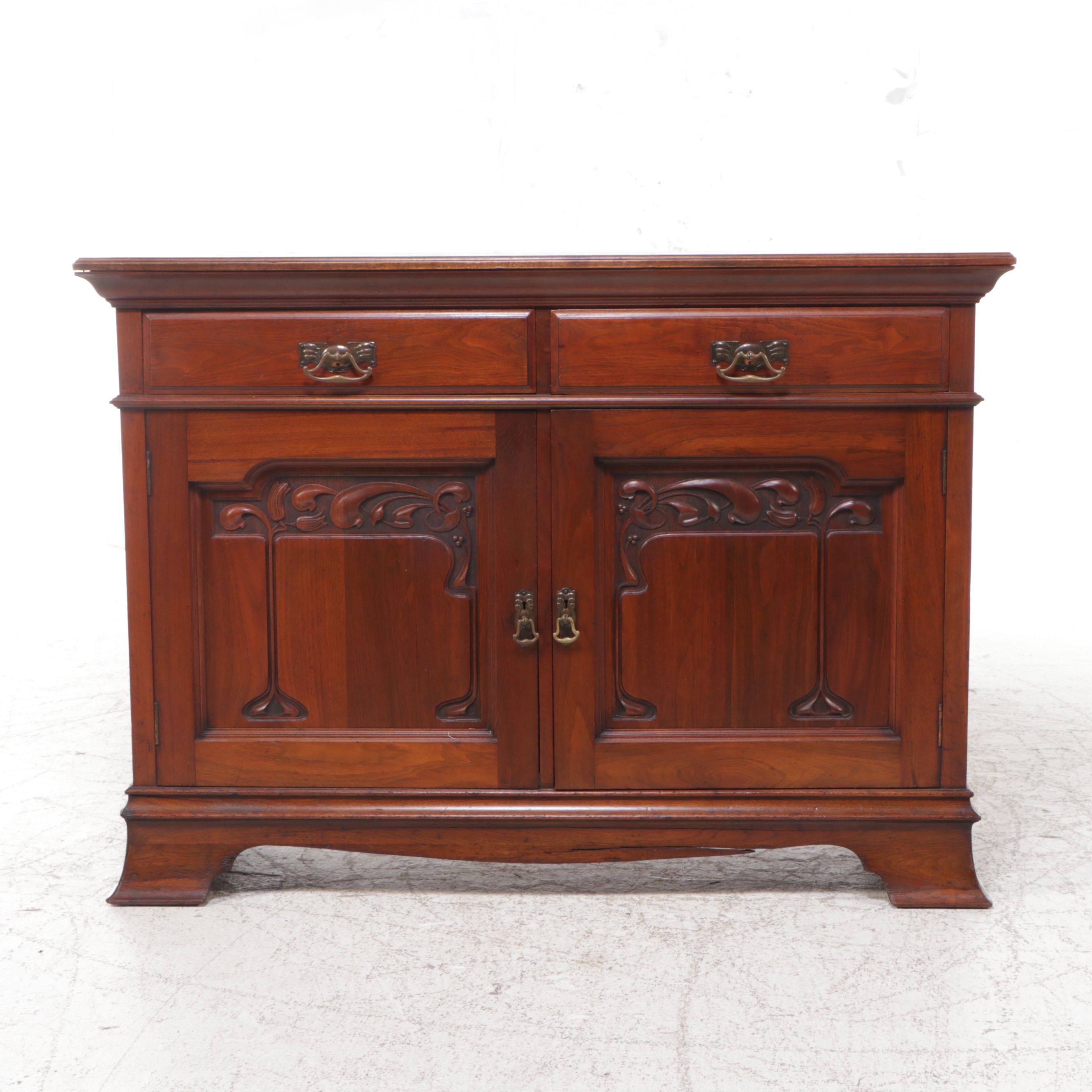 Empire Style Carved Mahogany Buffet
