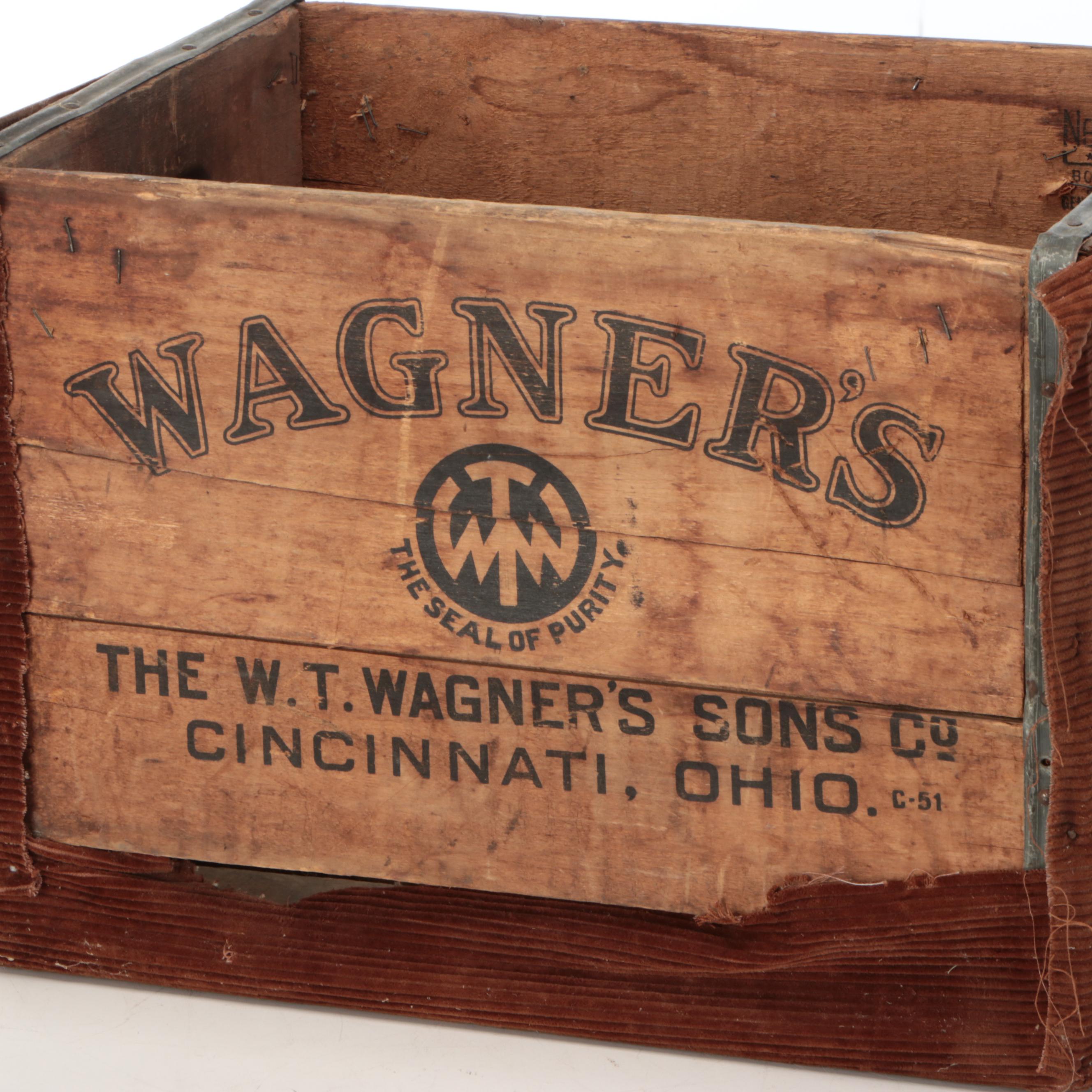 Corduroy Wrapped Wagner's Wood Crate