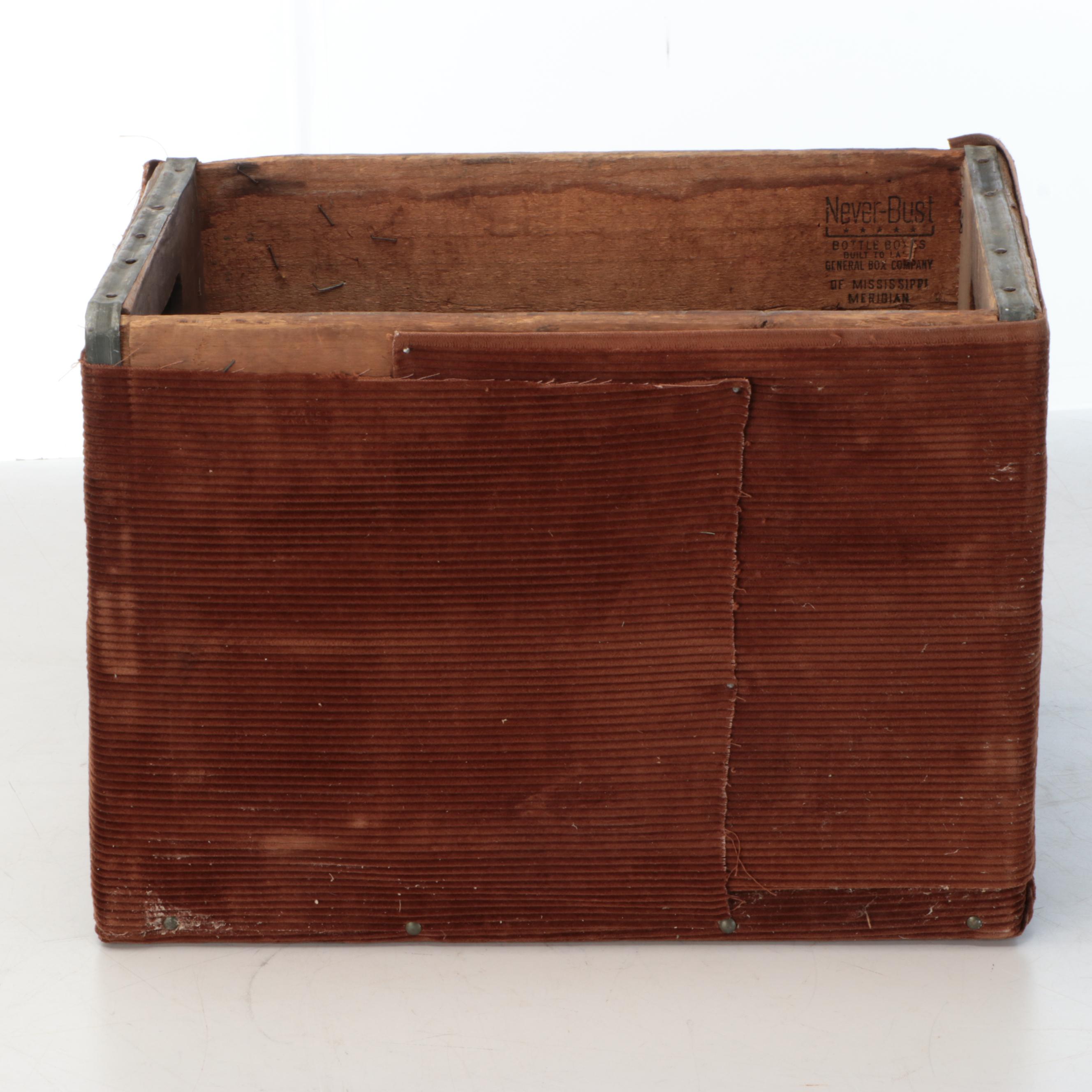 Corduroy Wrapped Wagner's Wood Crate