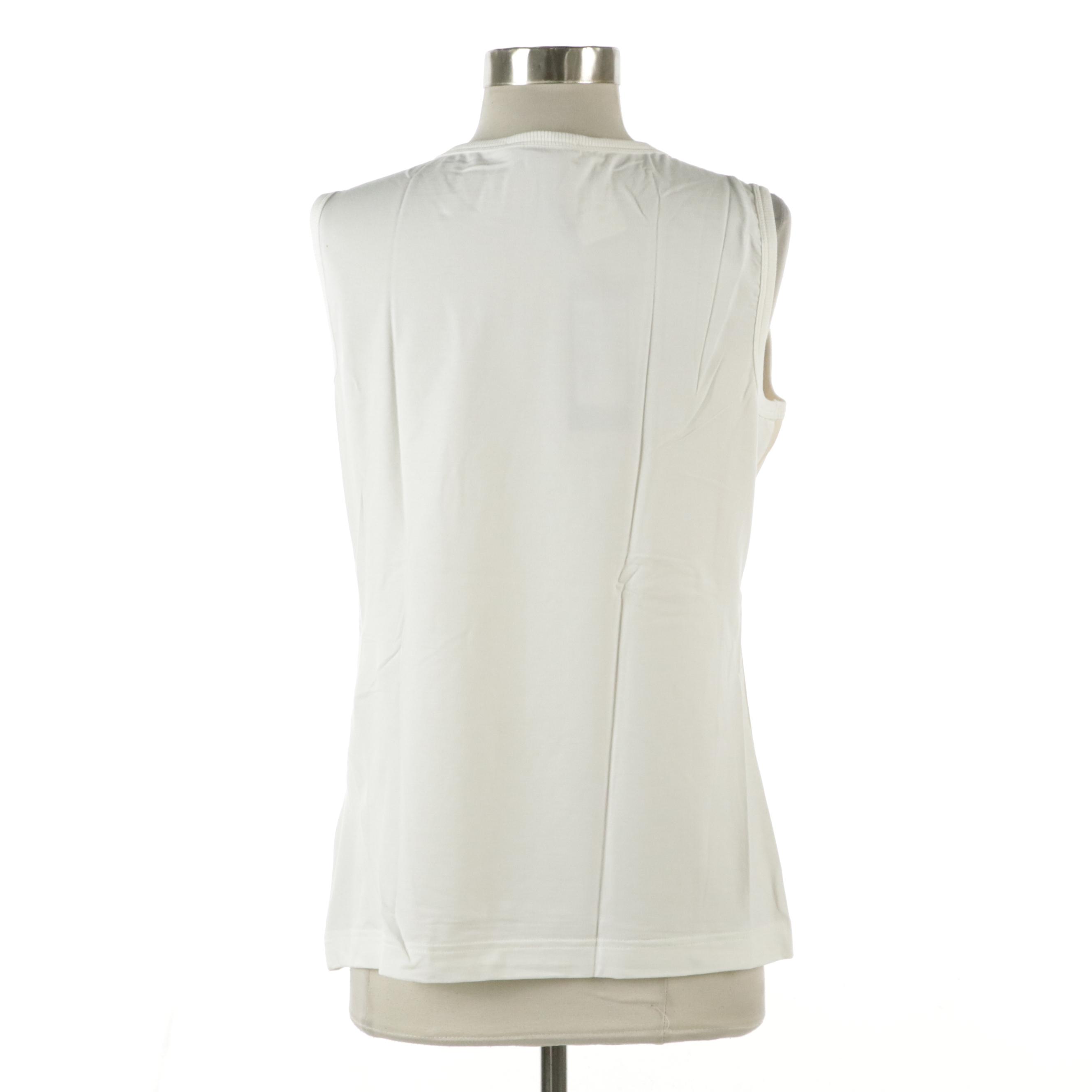 Dolce & Gabbana Sleeveless Logo Top with Tag