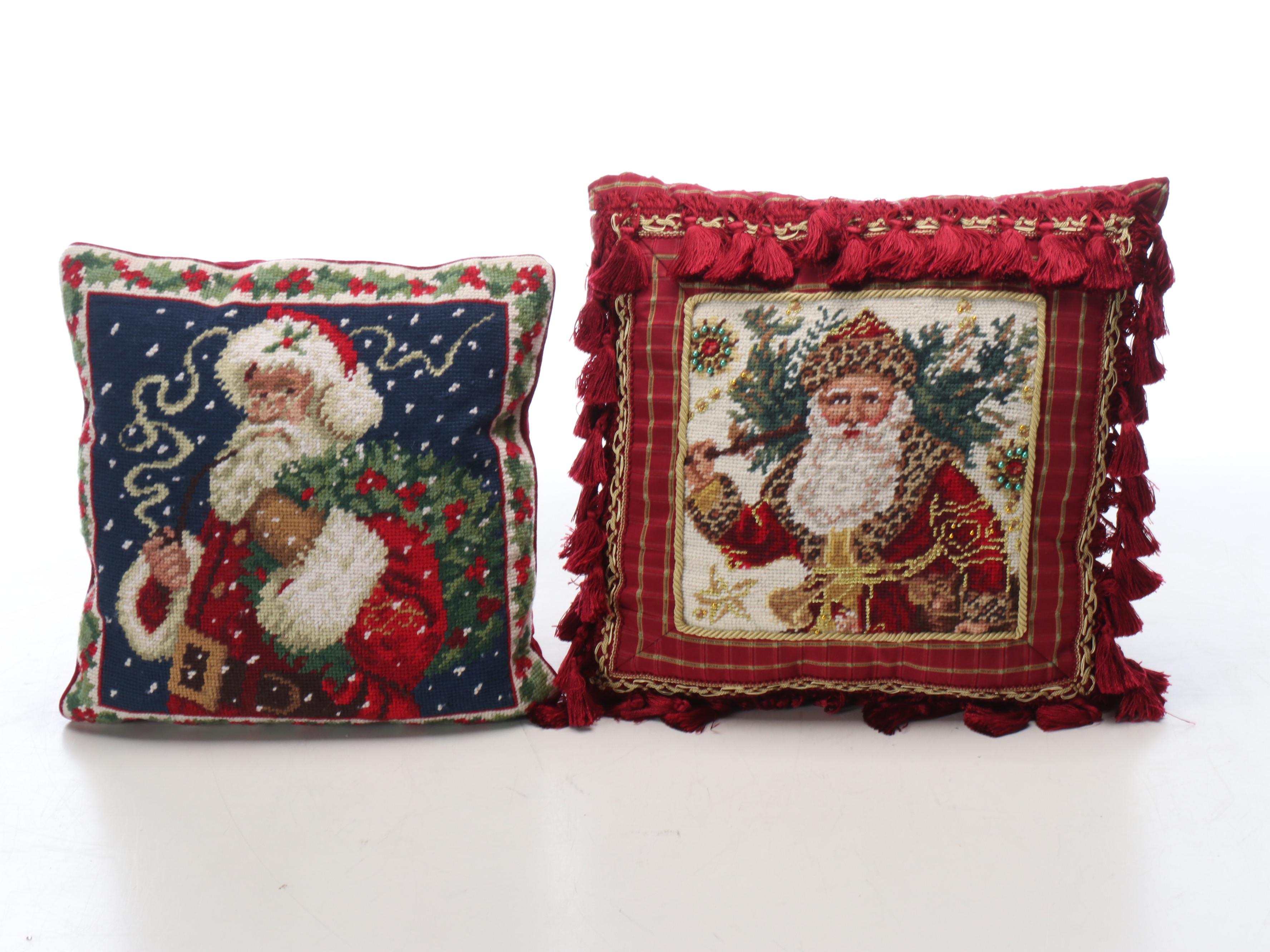 Christopher Radko Santa Claus Music Box Pillow and Other Christmas Throw Pillows