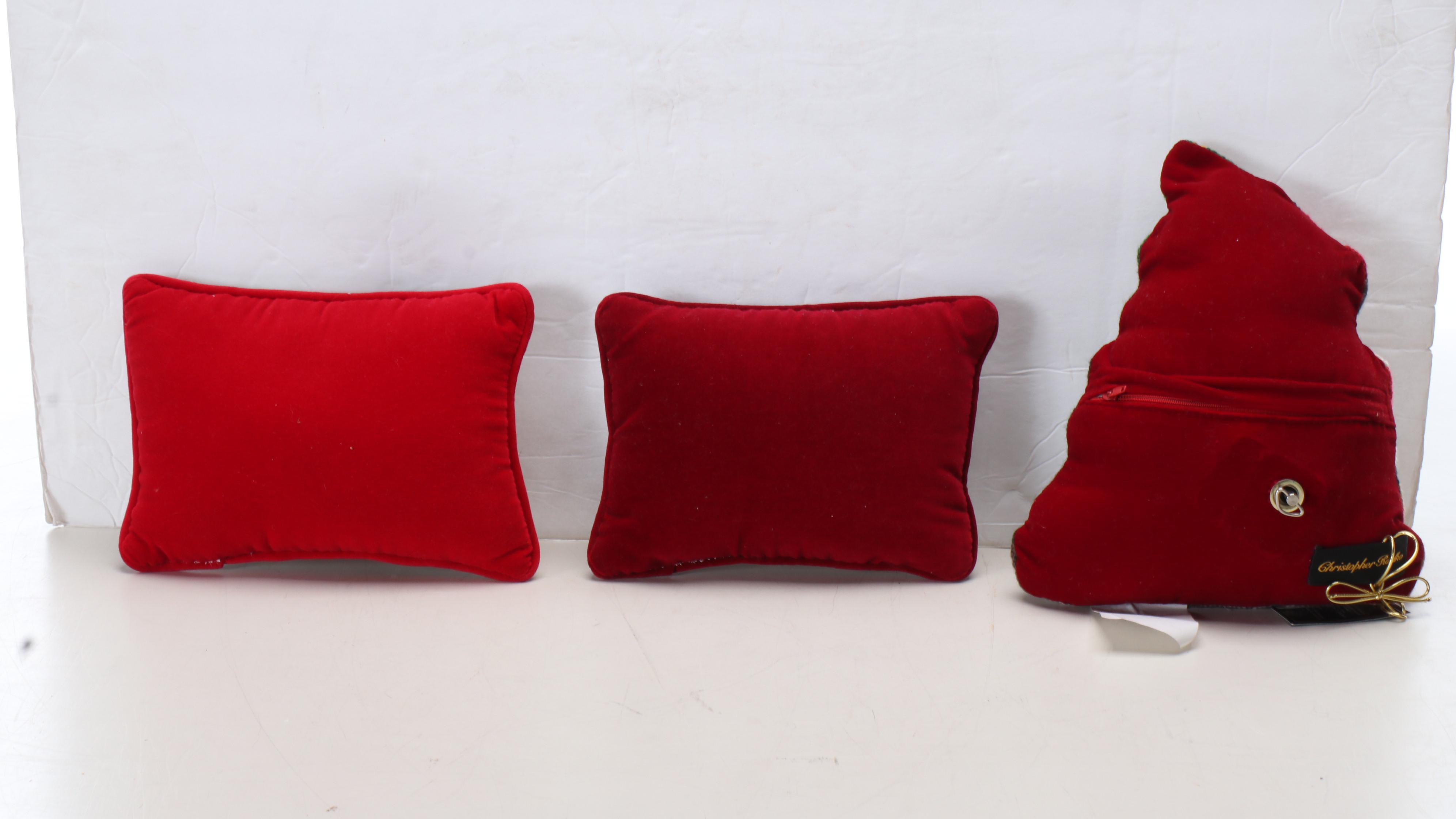 Christopher Radko Santa Claus Music Box Pillow and Other Christmas Throw Pillows