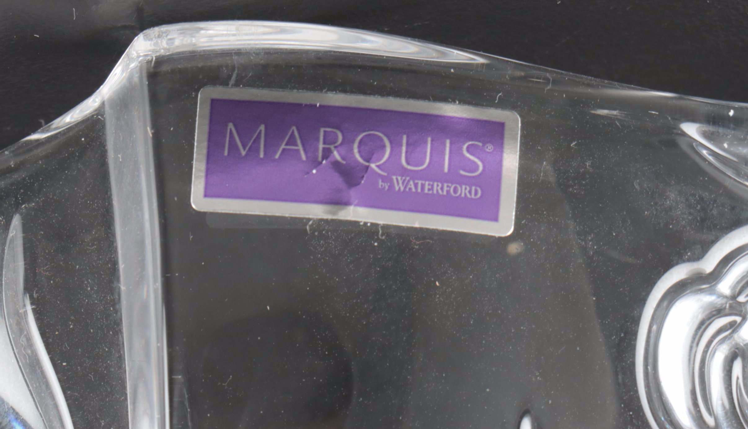 Marquis By Waterford Crystal Vase and Bowl with Baby Jesus and Brass Sconces