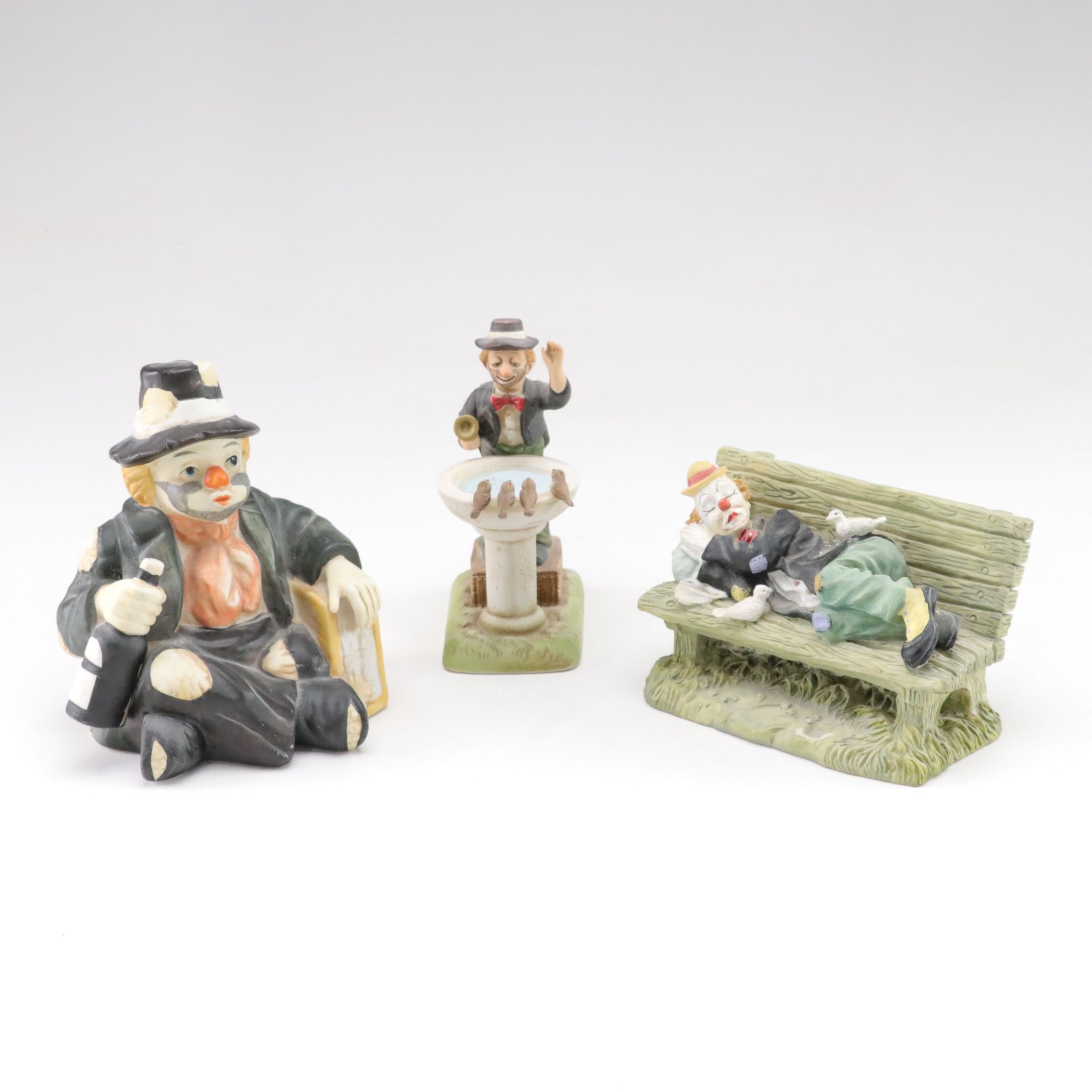 Emmett Kelly "Willie the Conductor" & Other Clown Figurines