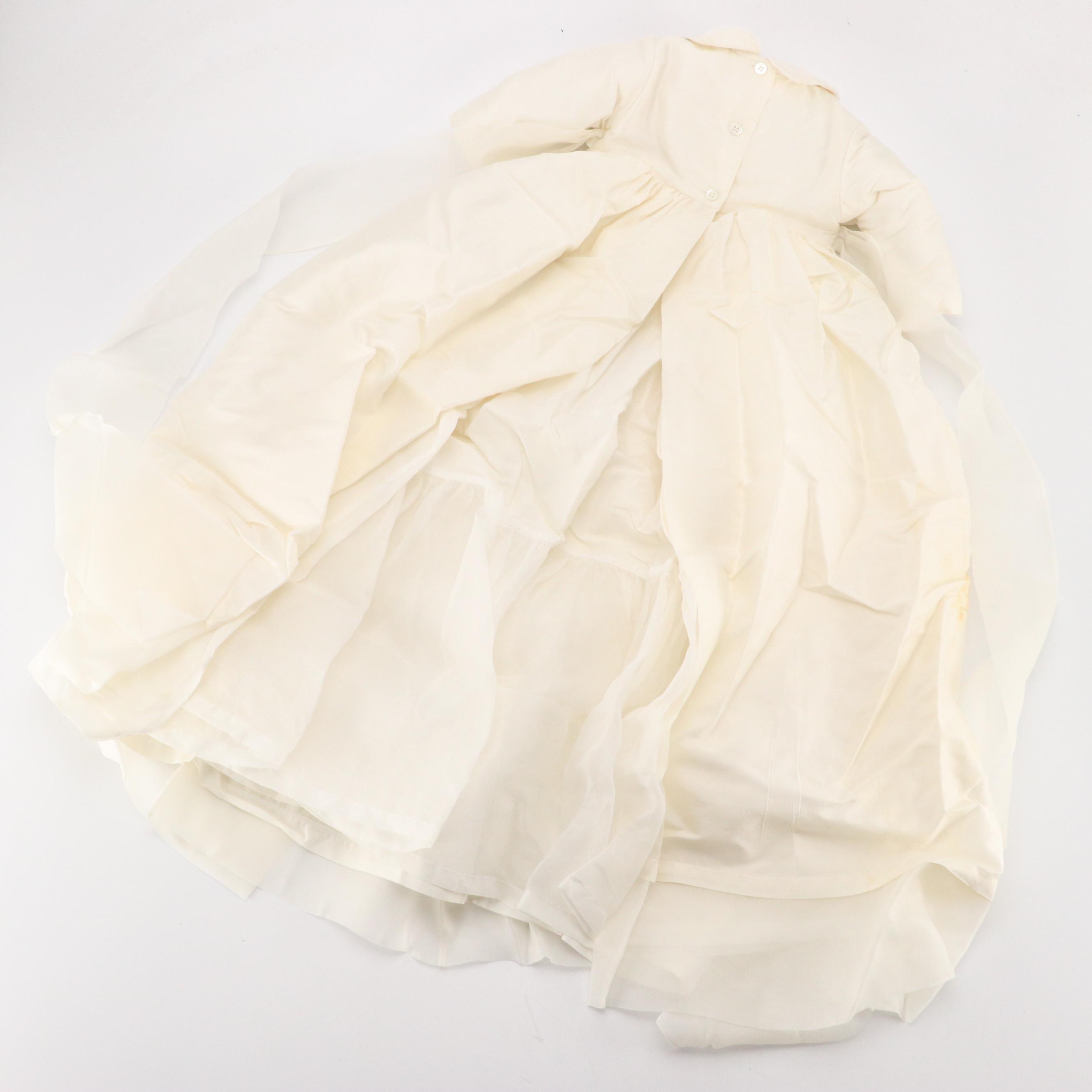 Infants Baby Dior Silk Christening Gown with Christening Pak Preservation Box