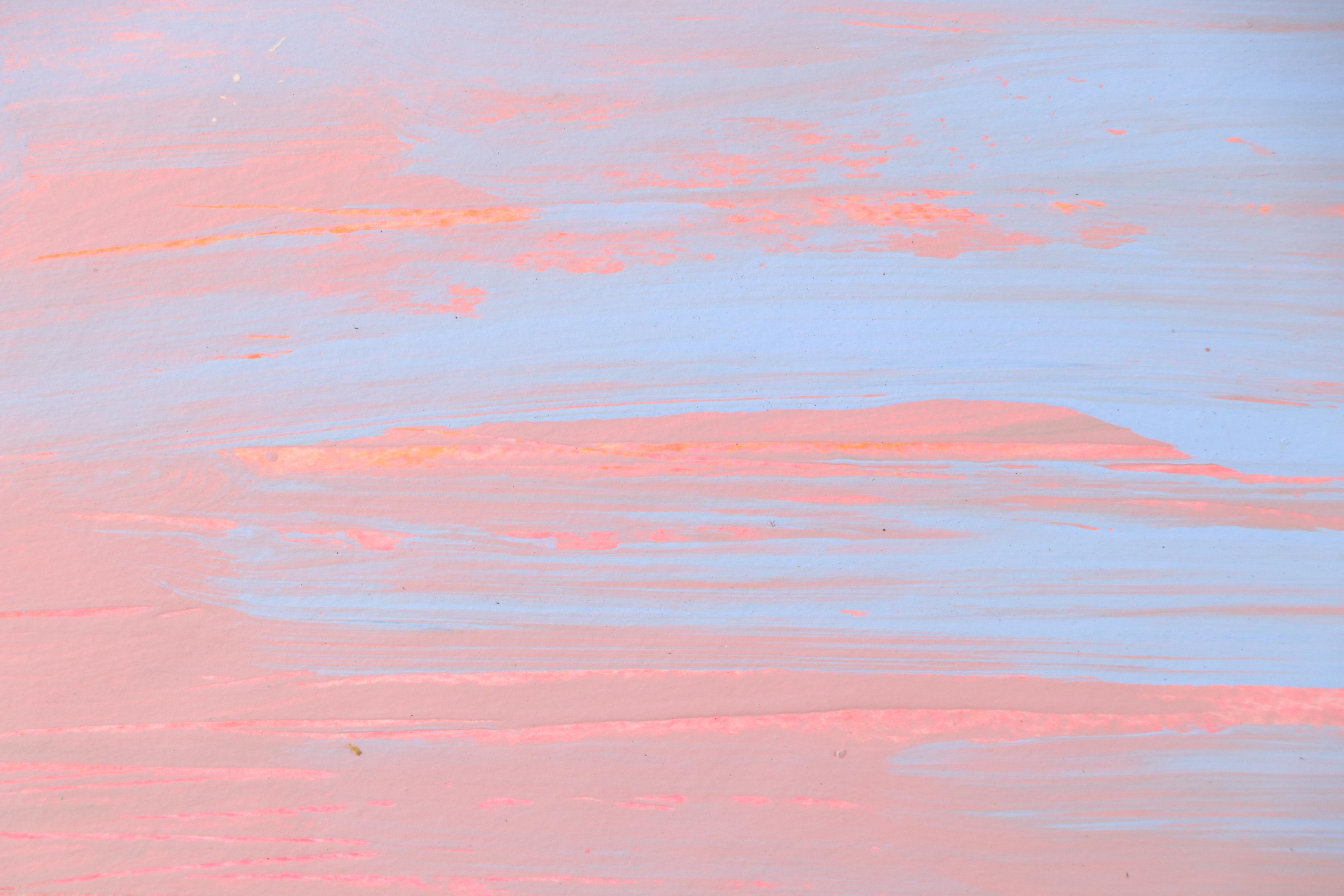 Harry Hilson Acrylic Painting of Abstracted Landscape, Late 20th Century