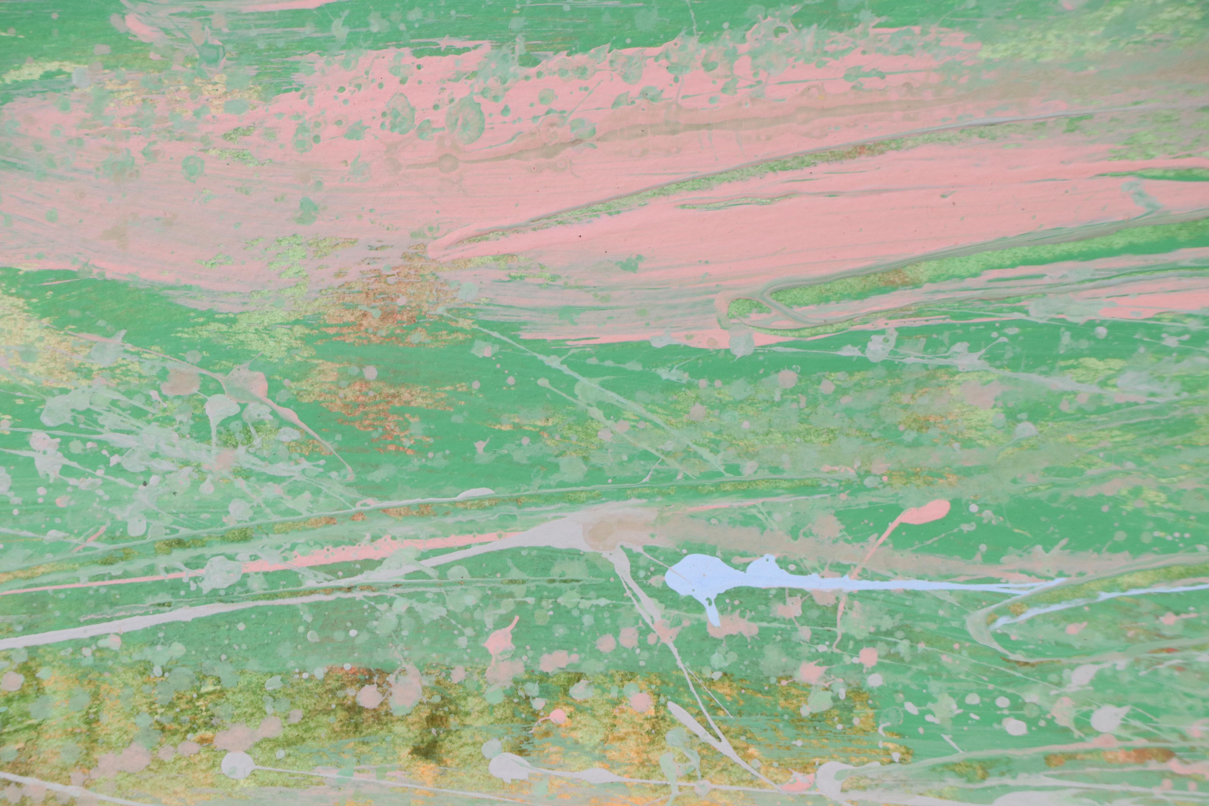 Harry Hilson Acrylic Painting of Abstracted Landscape, Late 20th Century