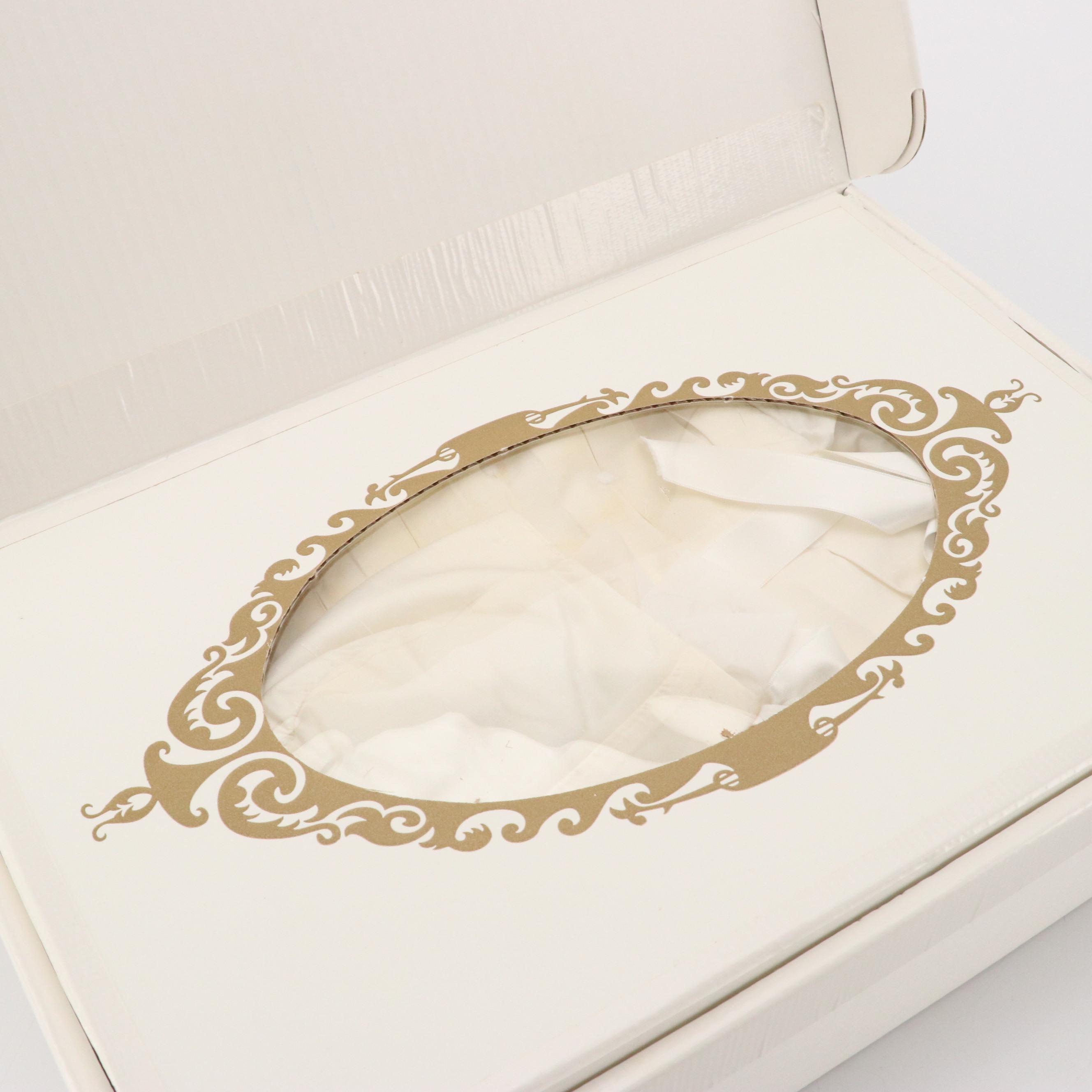 Infants Baby Dior Silk Christening Gown with Christening Pak Preservation Box