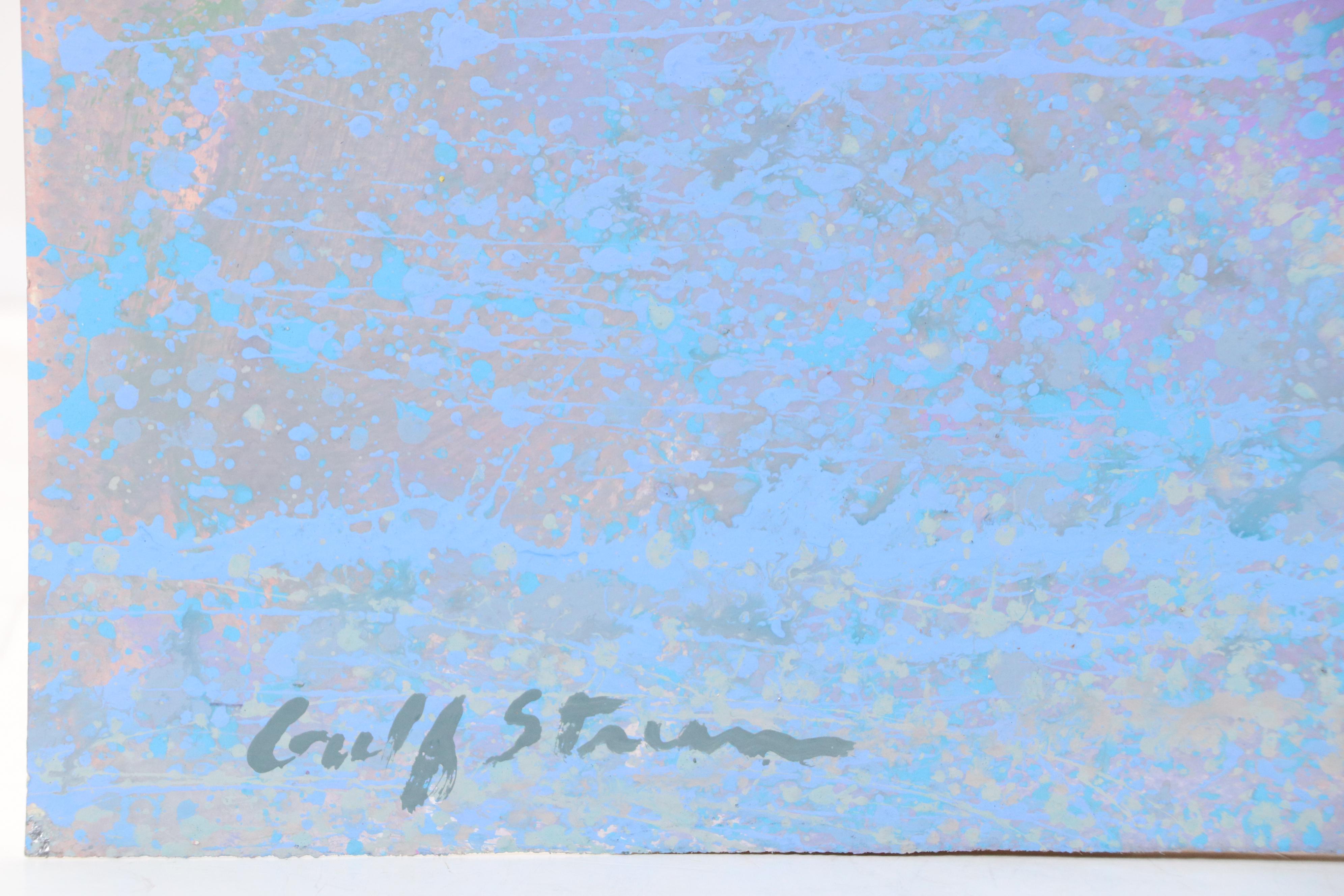 Harry Hilson Abstract Seascape Acrylic Painting "Gulf Stream," Late 20th Century