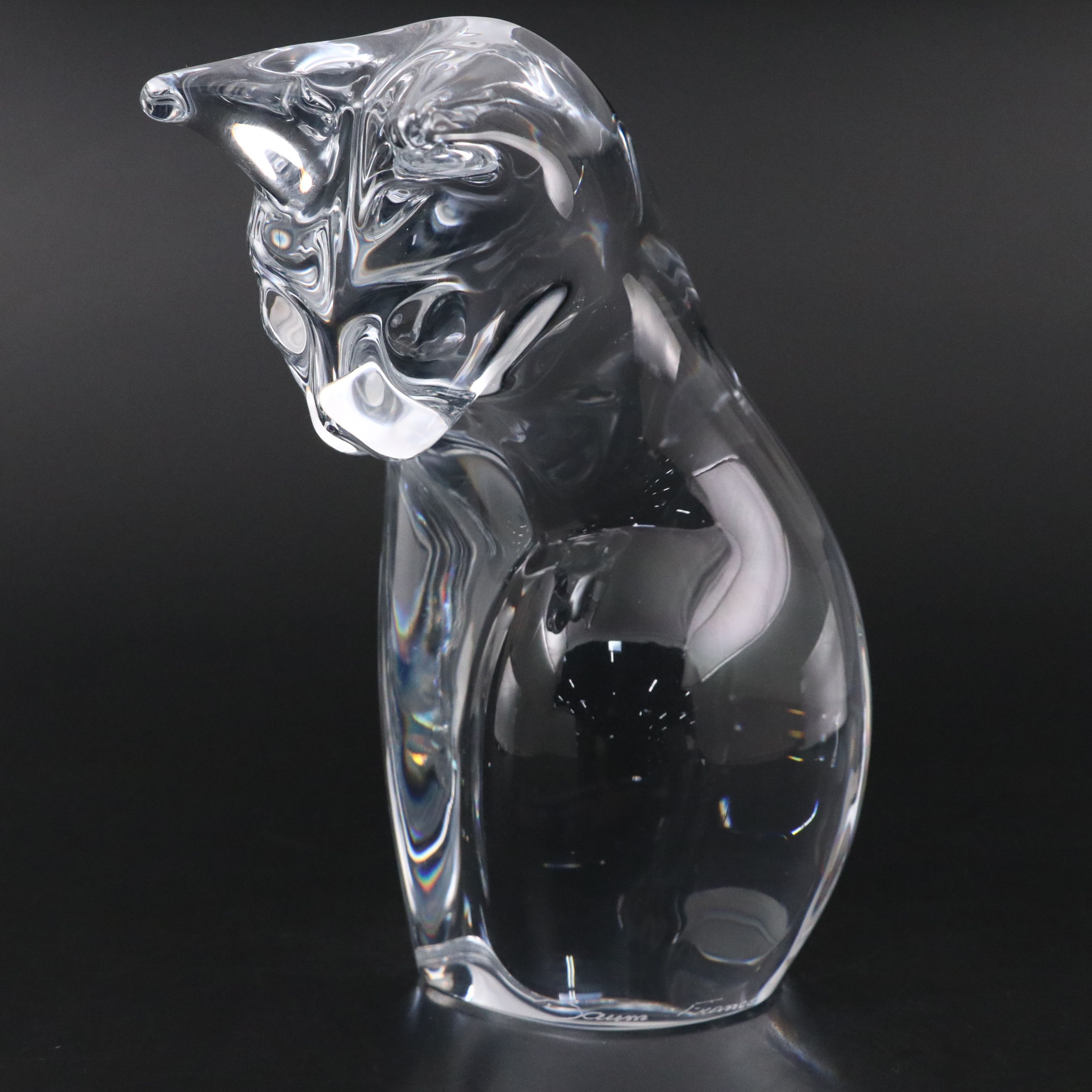 Daum Crystal Sitting Cat