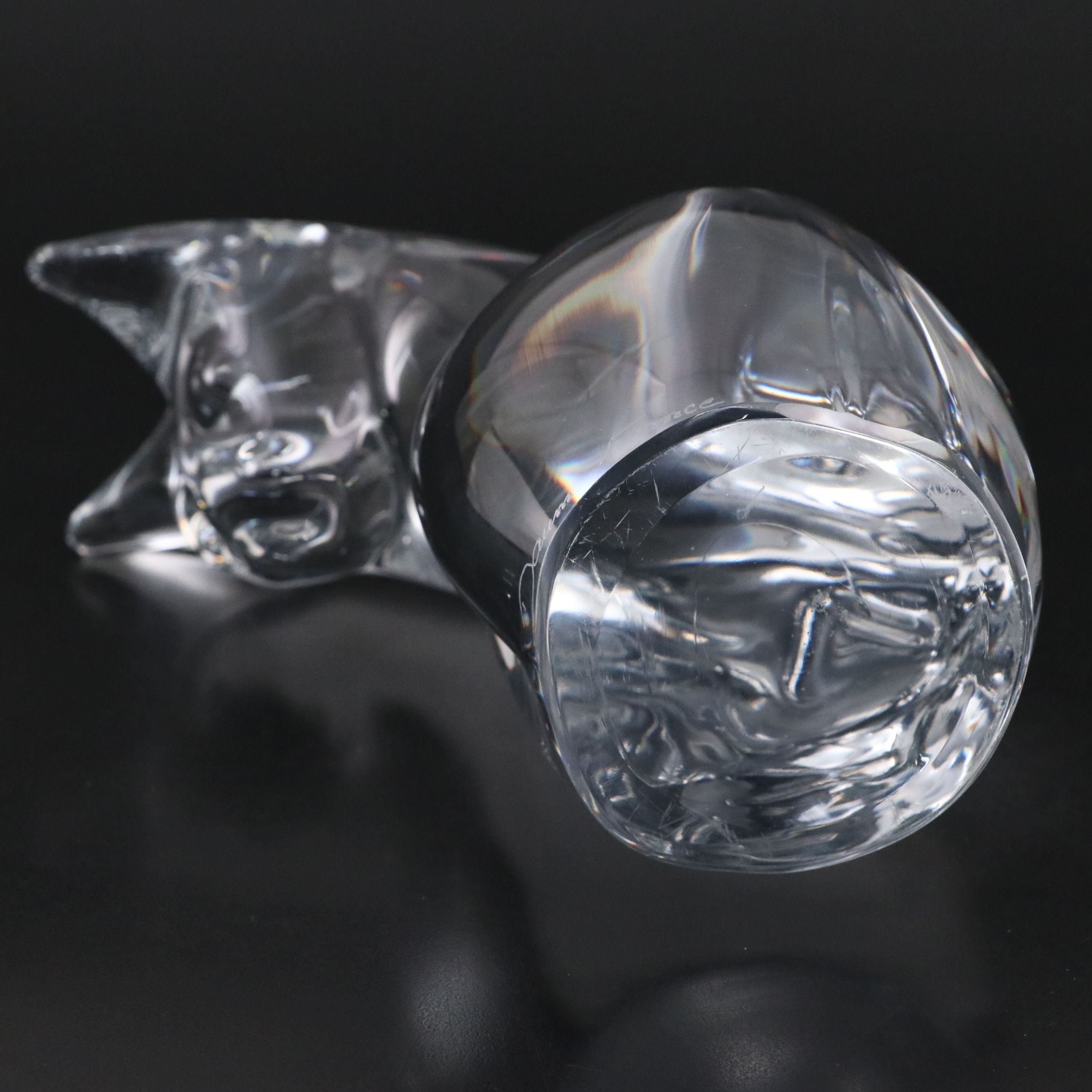 Daum Crystal Sitting Cat