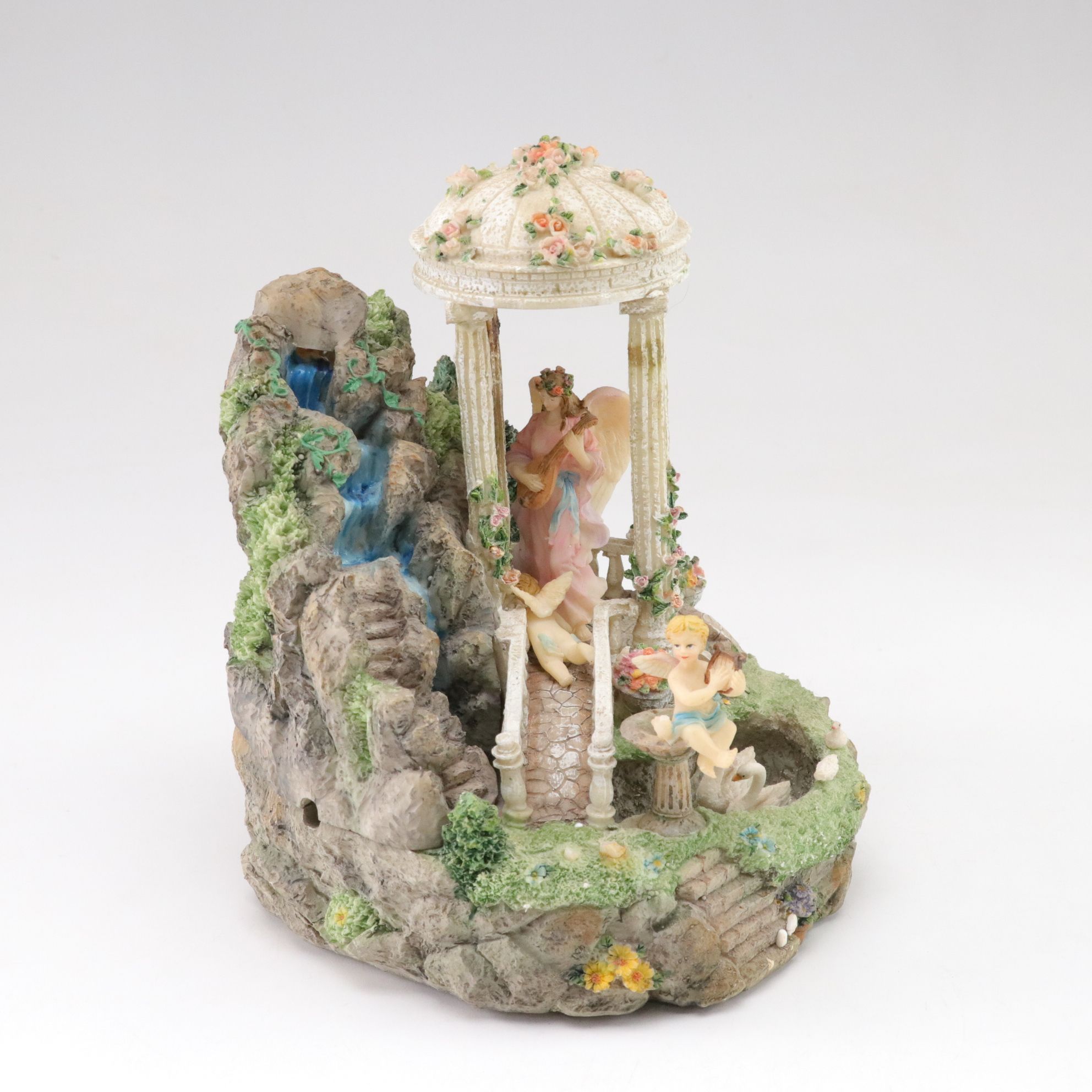 Musical Princess Carriage with Animated "Angel and Gazebo Fountain" & Carousels