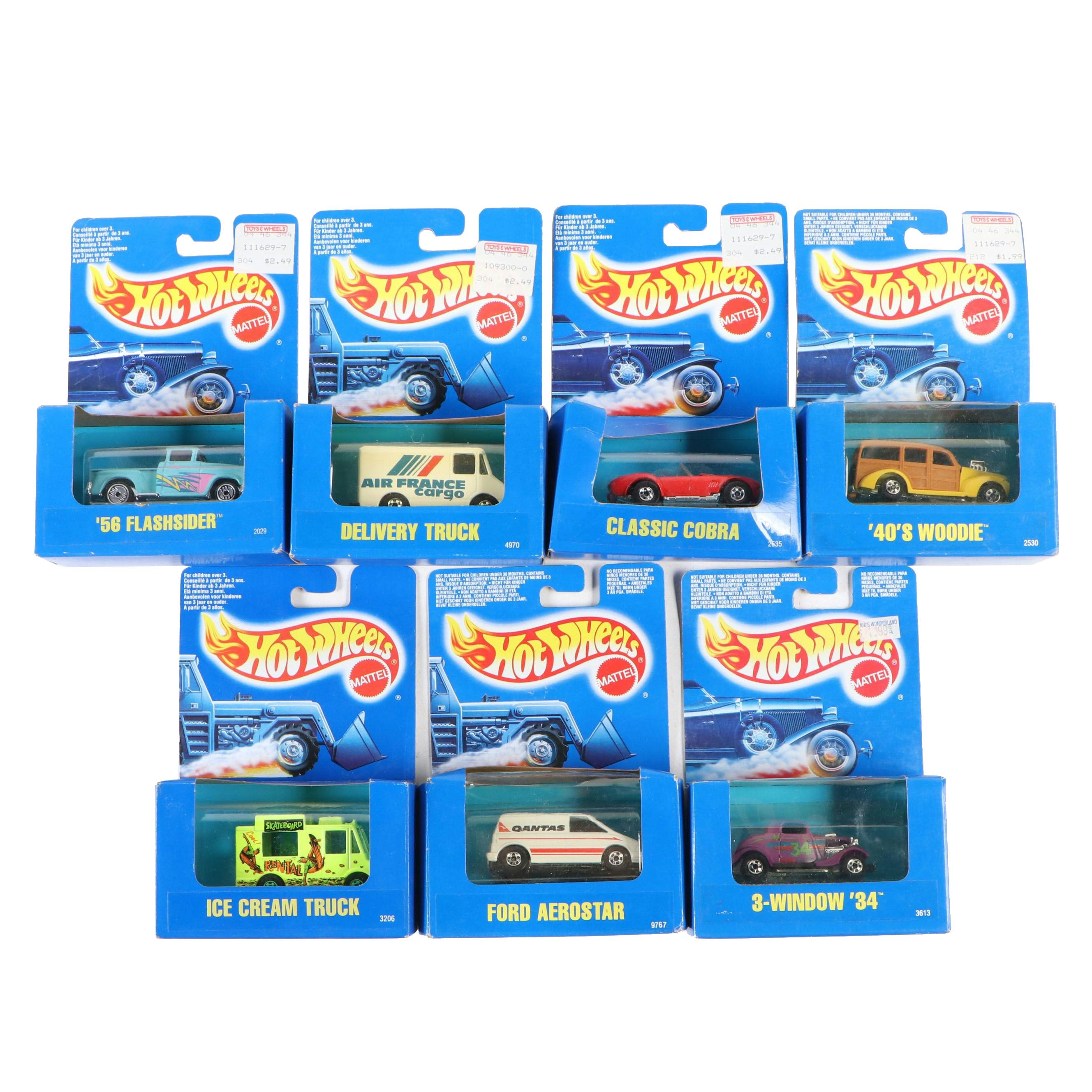 Hot Wheels "Ice Cream Truck" "Delivery Truck" and More Toy Cars, 1990–1991