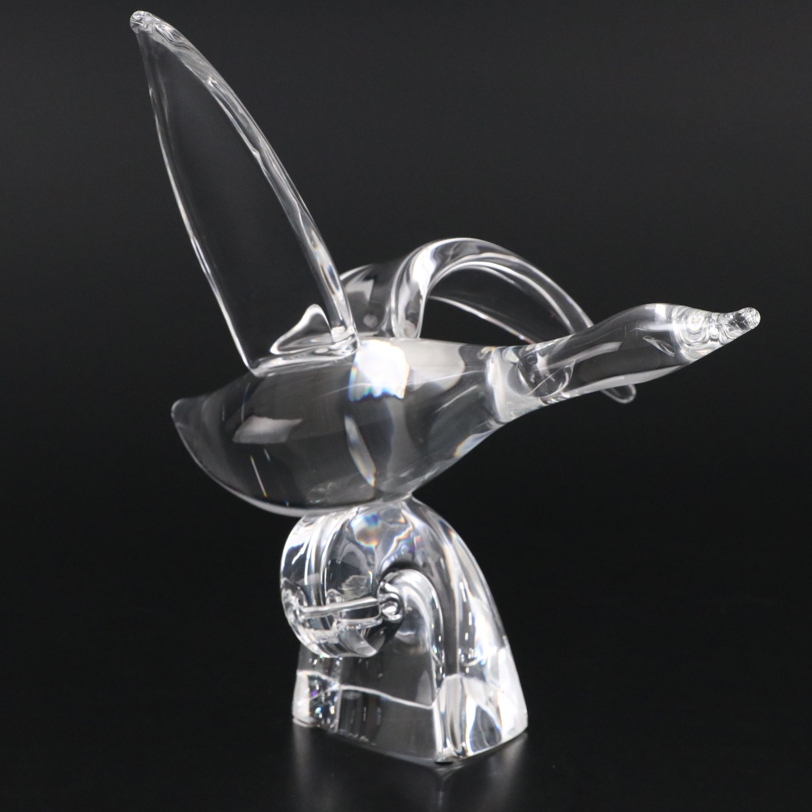 Steuben Art Glass Flying Goose Sculpture