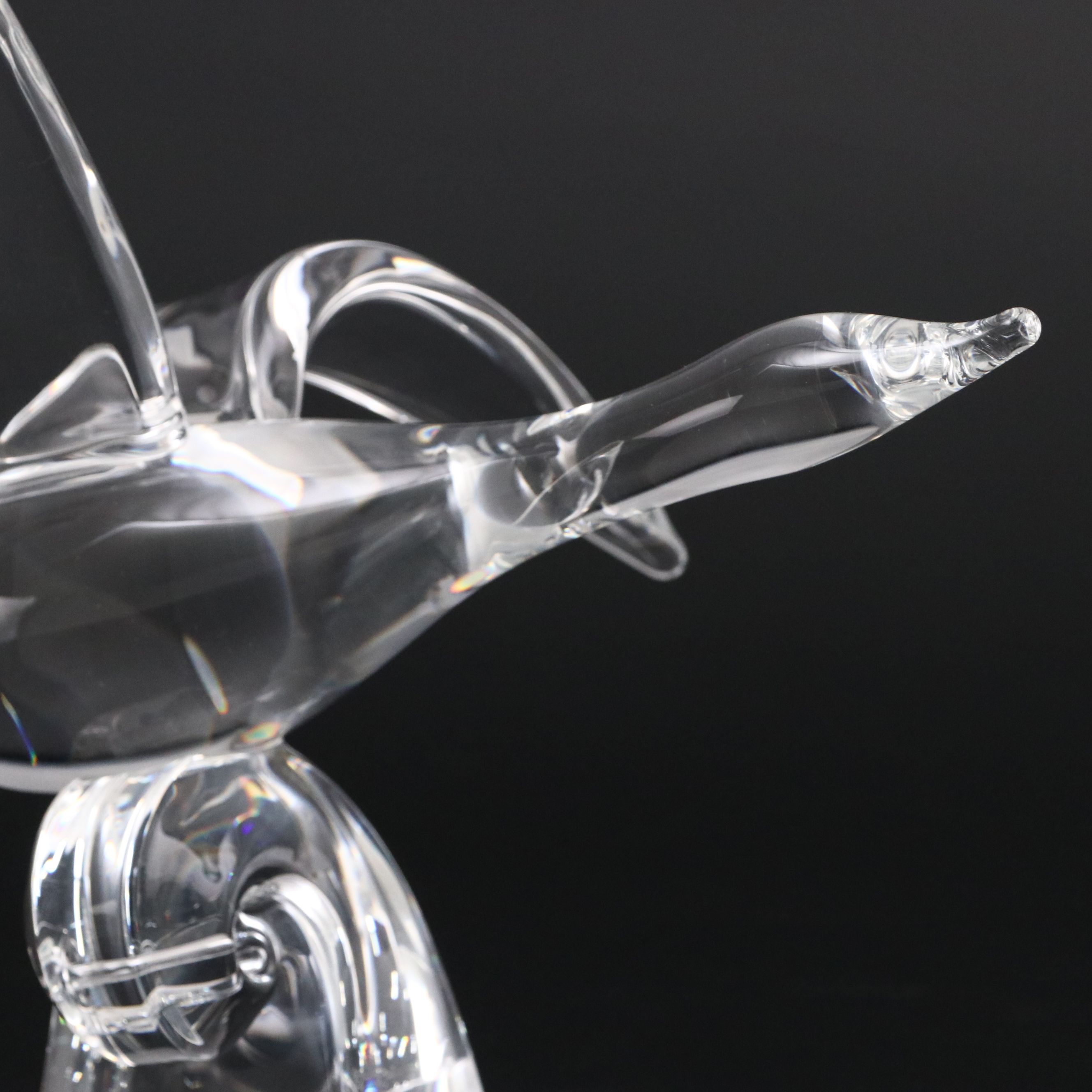 Steuben Art Glass Flying Goose Sculpture