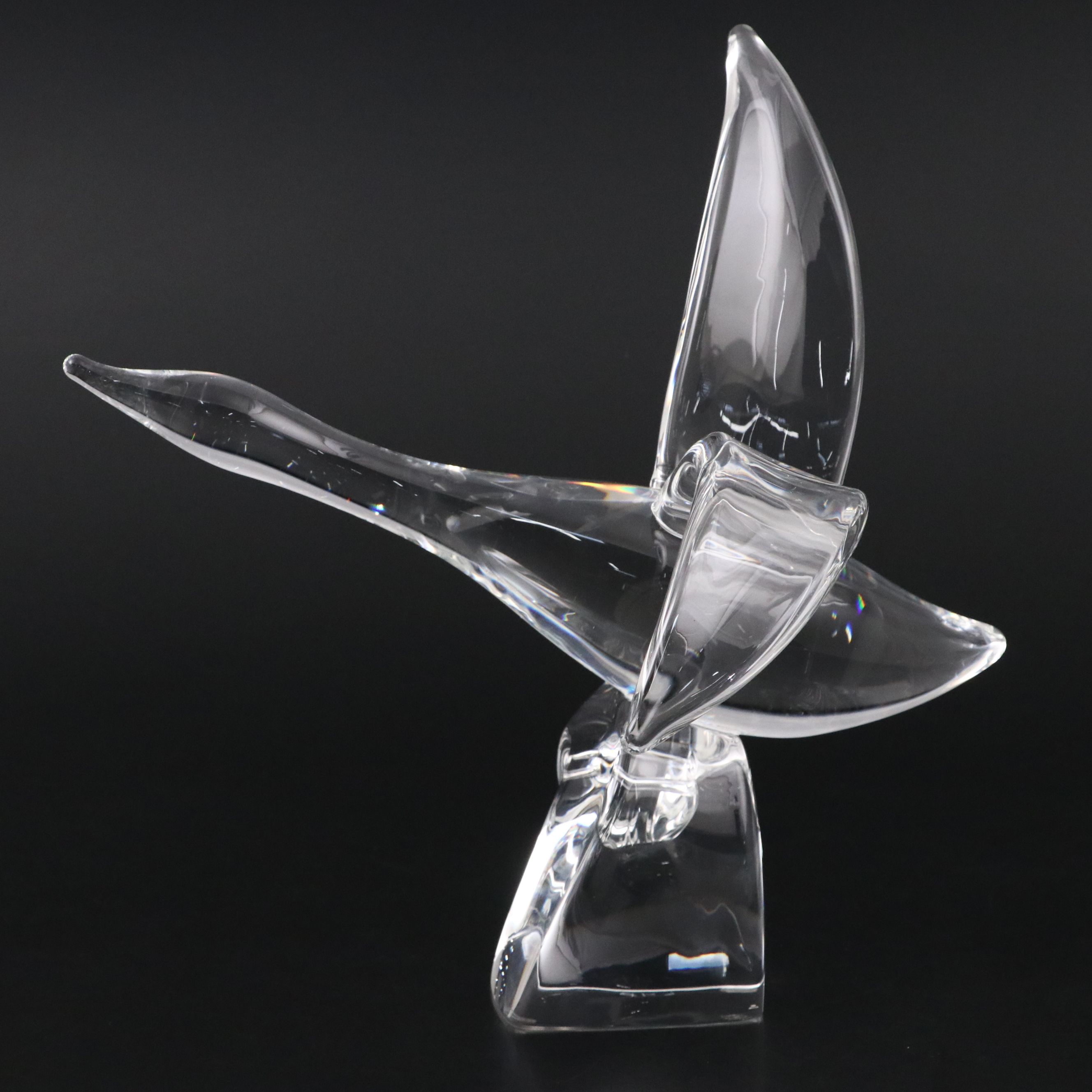 Steuben Art Glass Flying Goose Sculpture