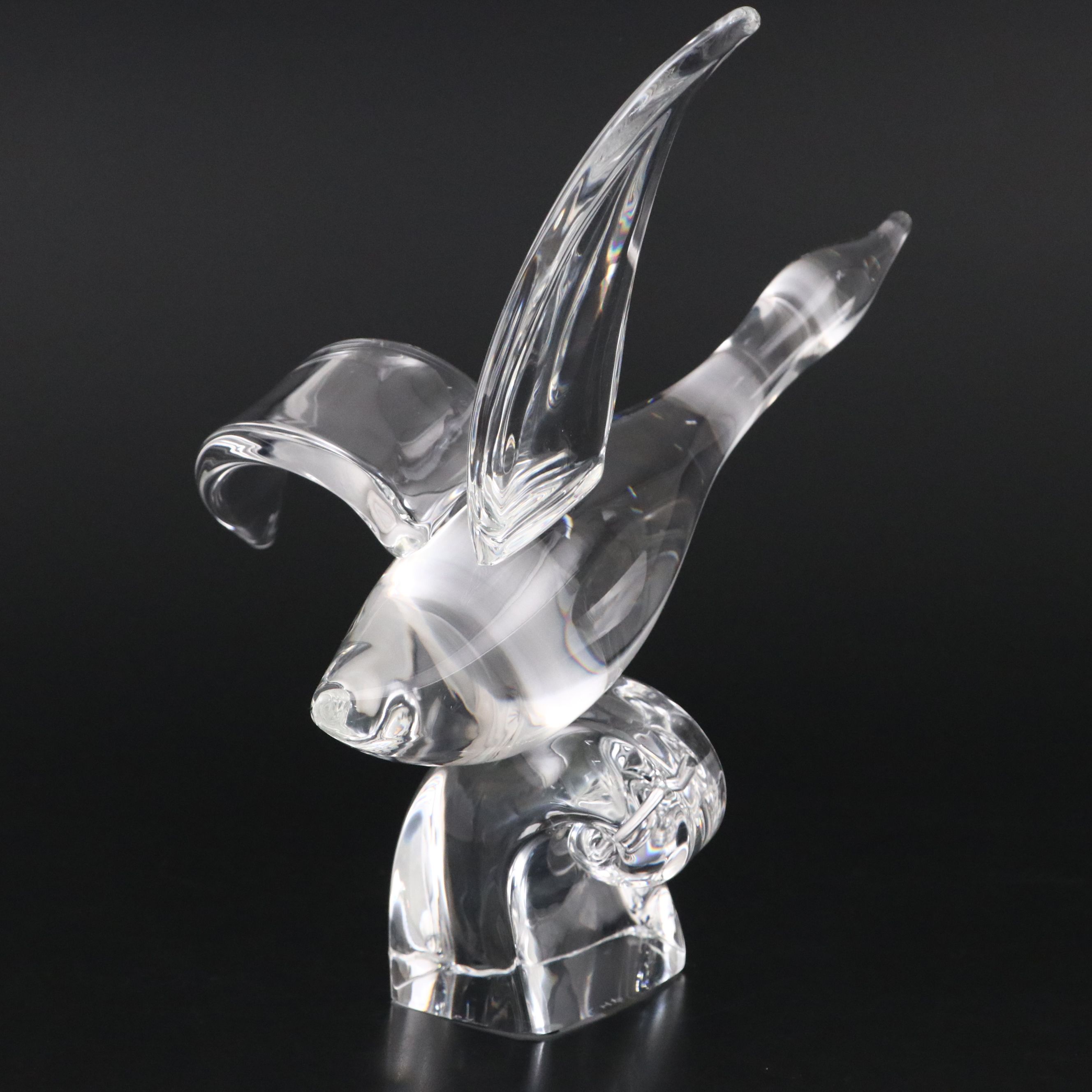 Steuben Art Glass Flying Goose Sculpture