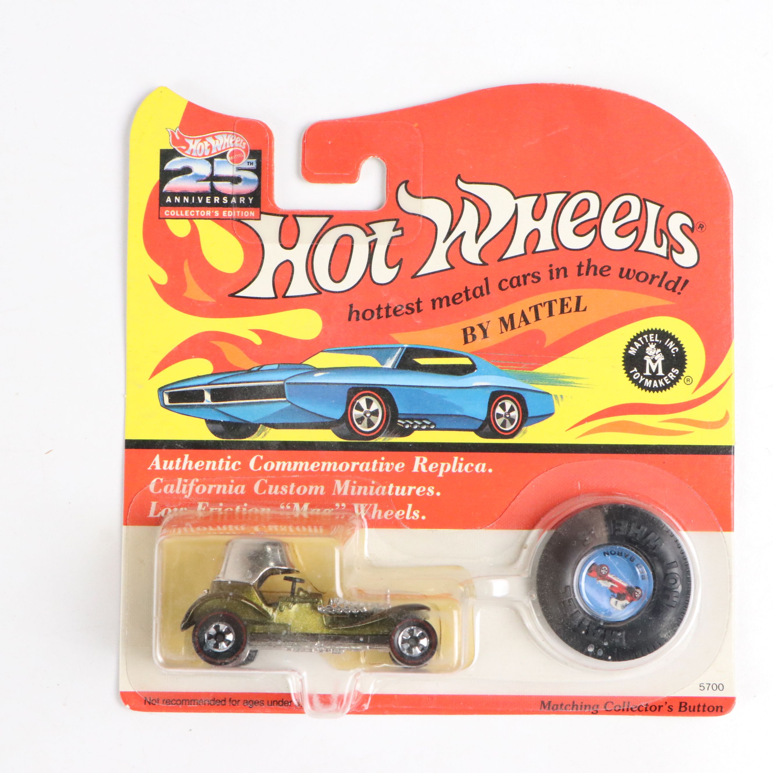 Mattel Hot Wheels 25th Anniversary Edition Diecast Cars with Original Packaging