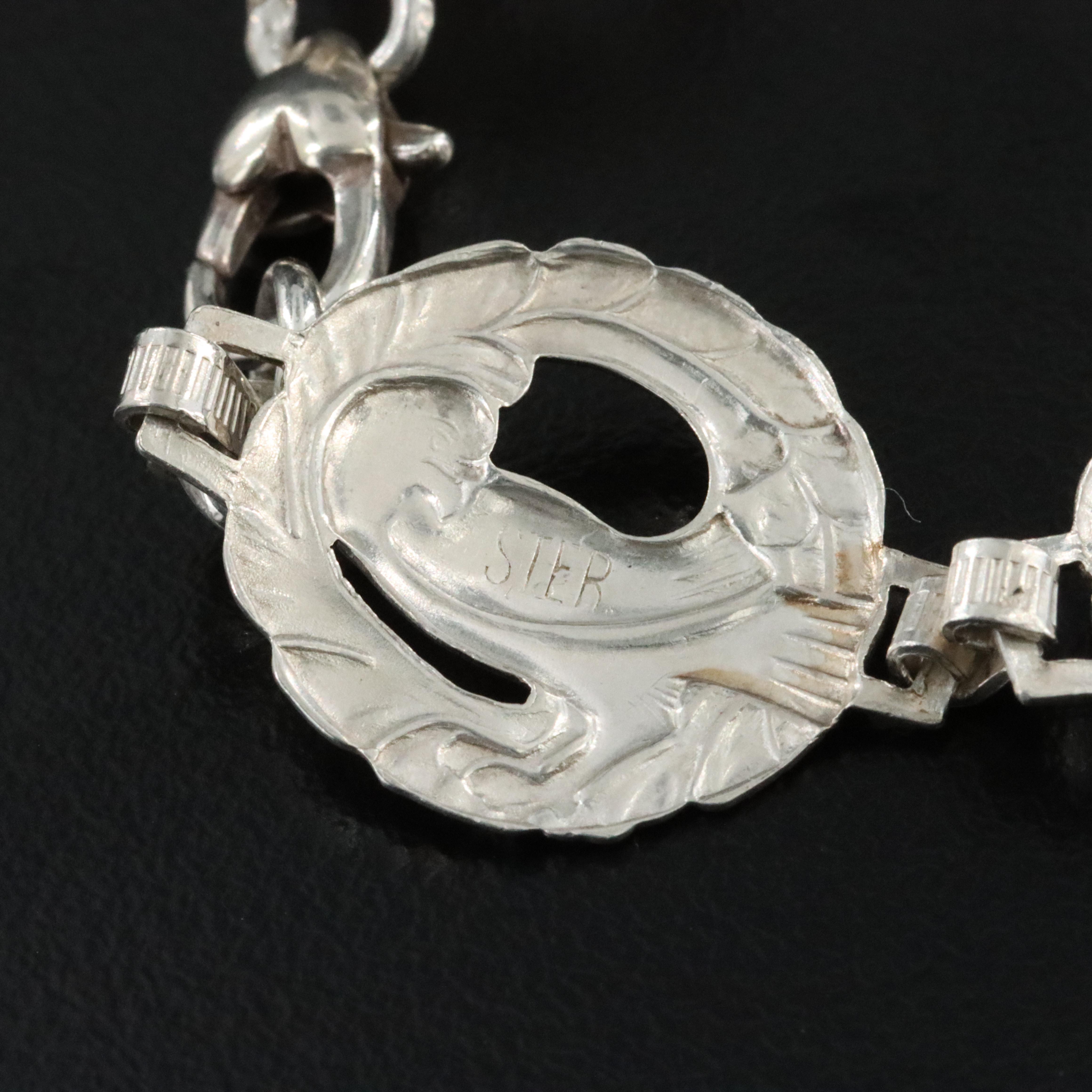 Vintage Bird Medallion Bracelet