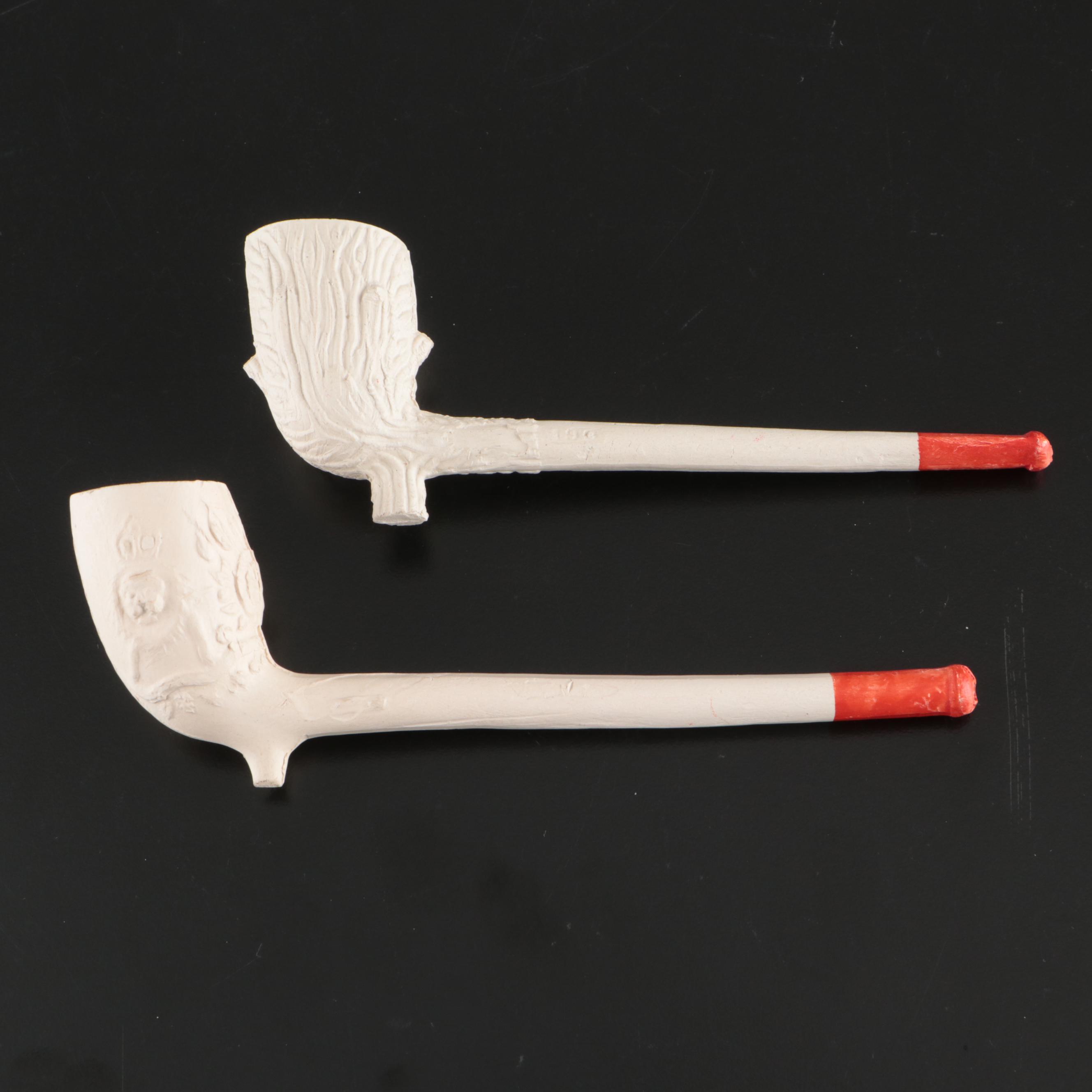 George V Coronation, Dutch Goedewaagen Relief Ring and More Clay Tobacco Pipes