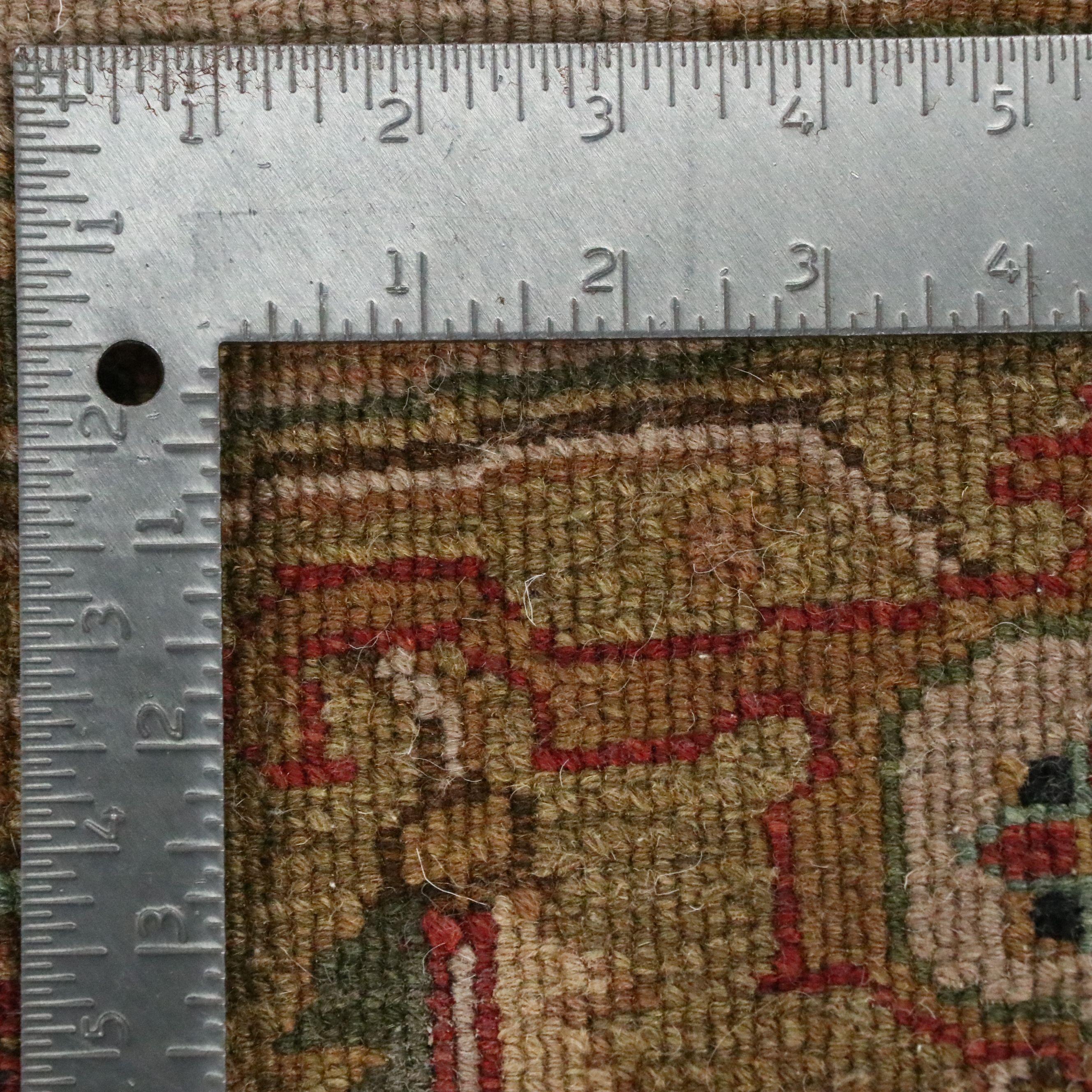 6'3 Round Handwoven Indian Soumak Area Rug