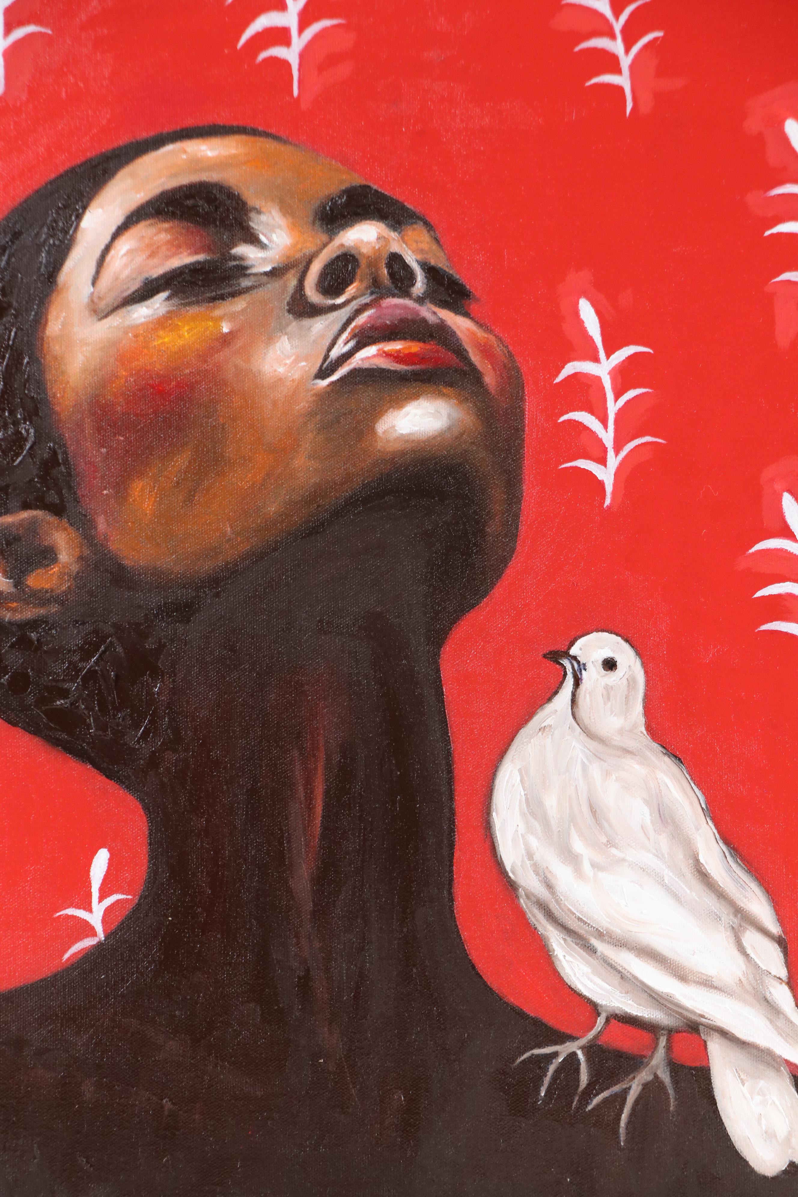 Oluwakemi Omowaire Oil Portrait Painting "Untitled", 21st Century