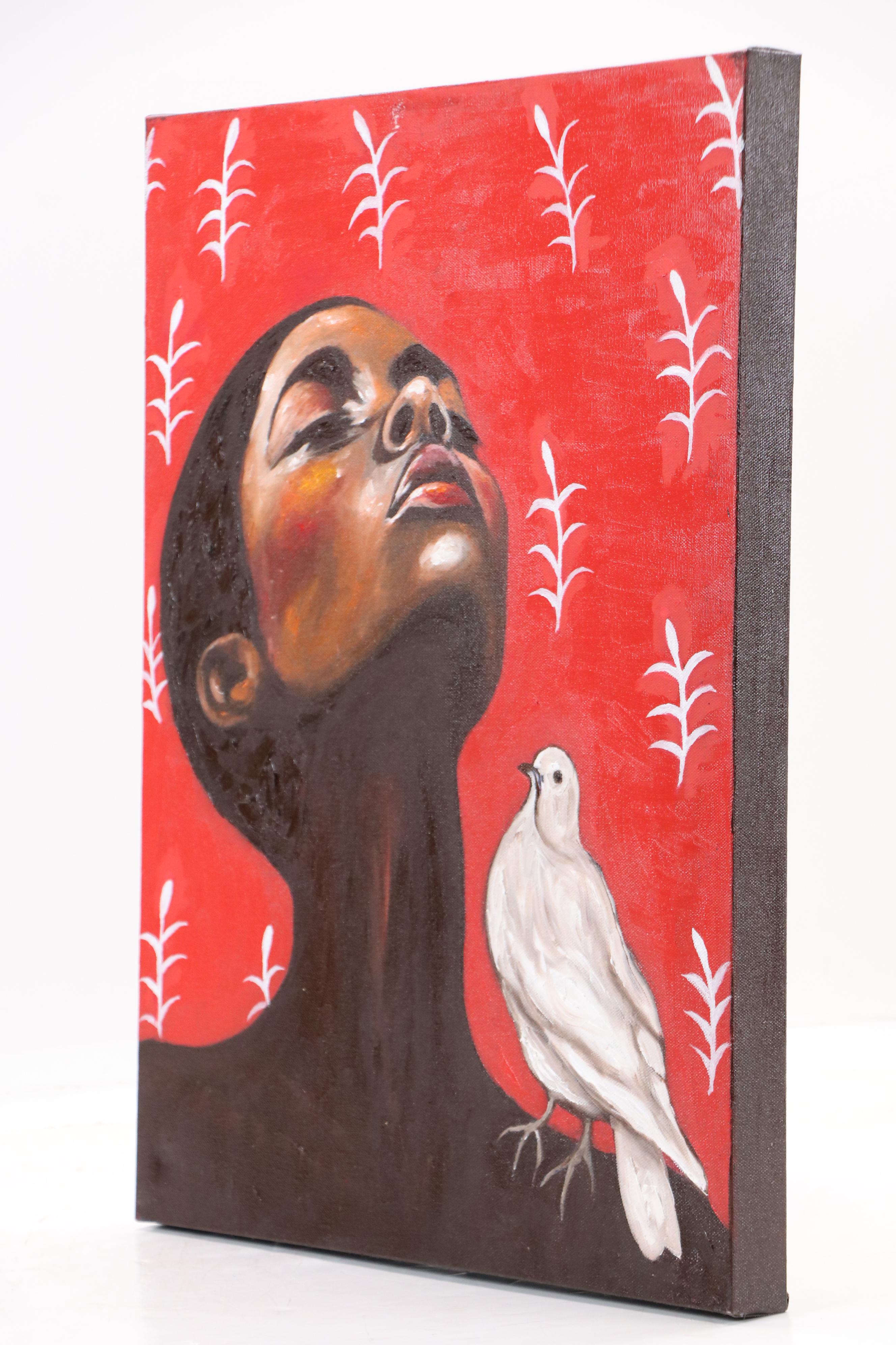 Oluwakemi Omowaire Oil Portrait Painting "Untitled", 21st Century