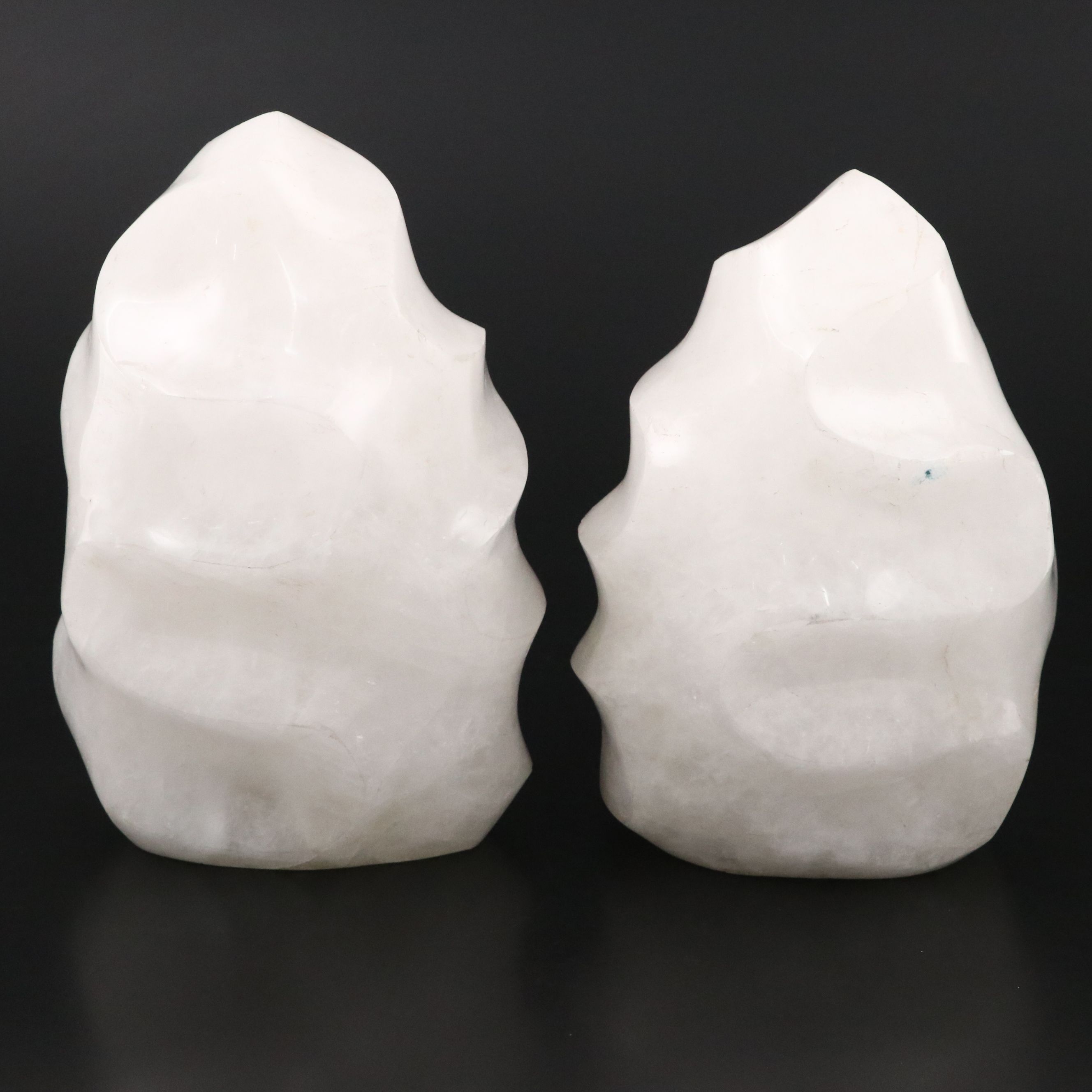 Carved Quartz Flame Shapes