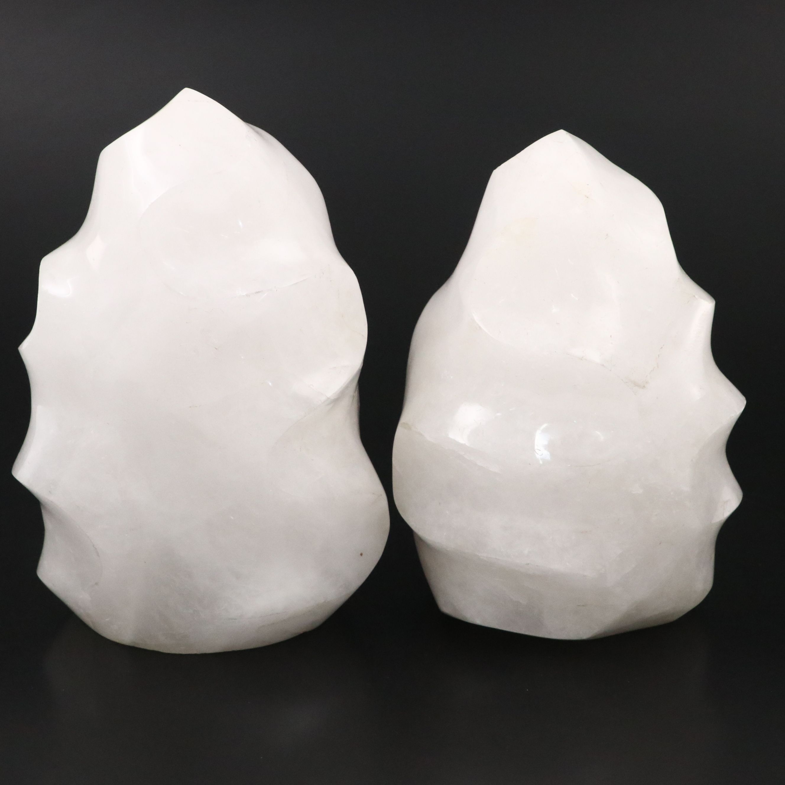 Carved Quartz Flame Shapes