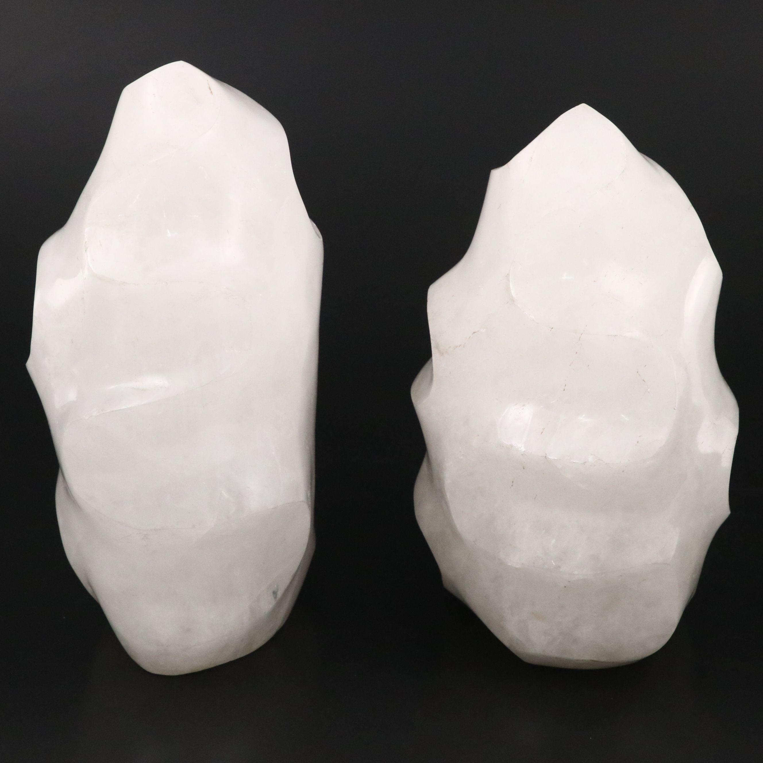 Carved Quartz Flame Shapes